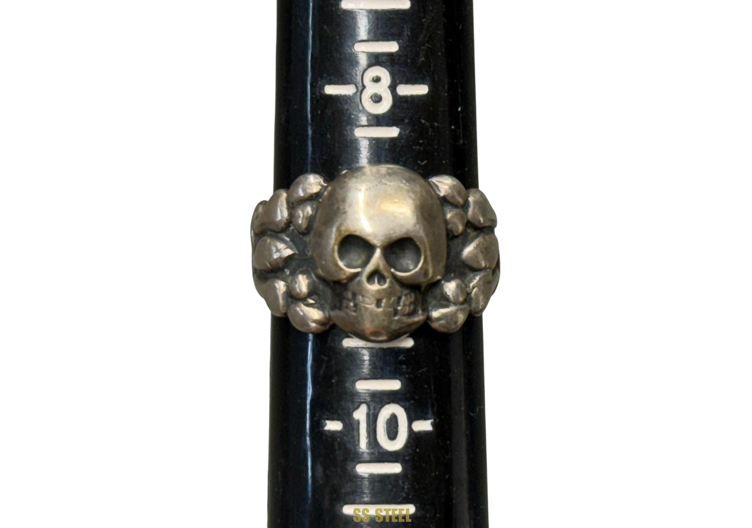 WWII Totenkopf Skull Canteen Ring - Image 12