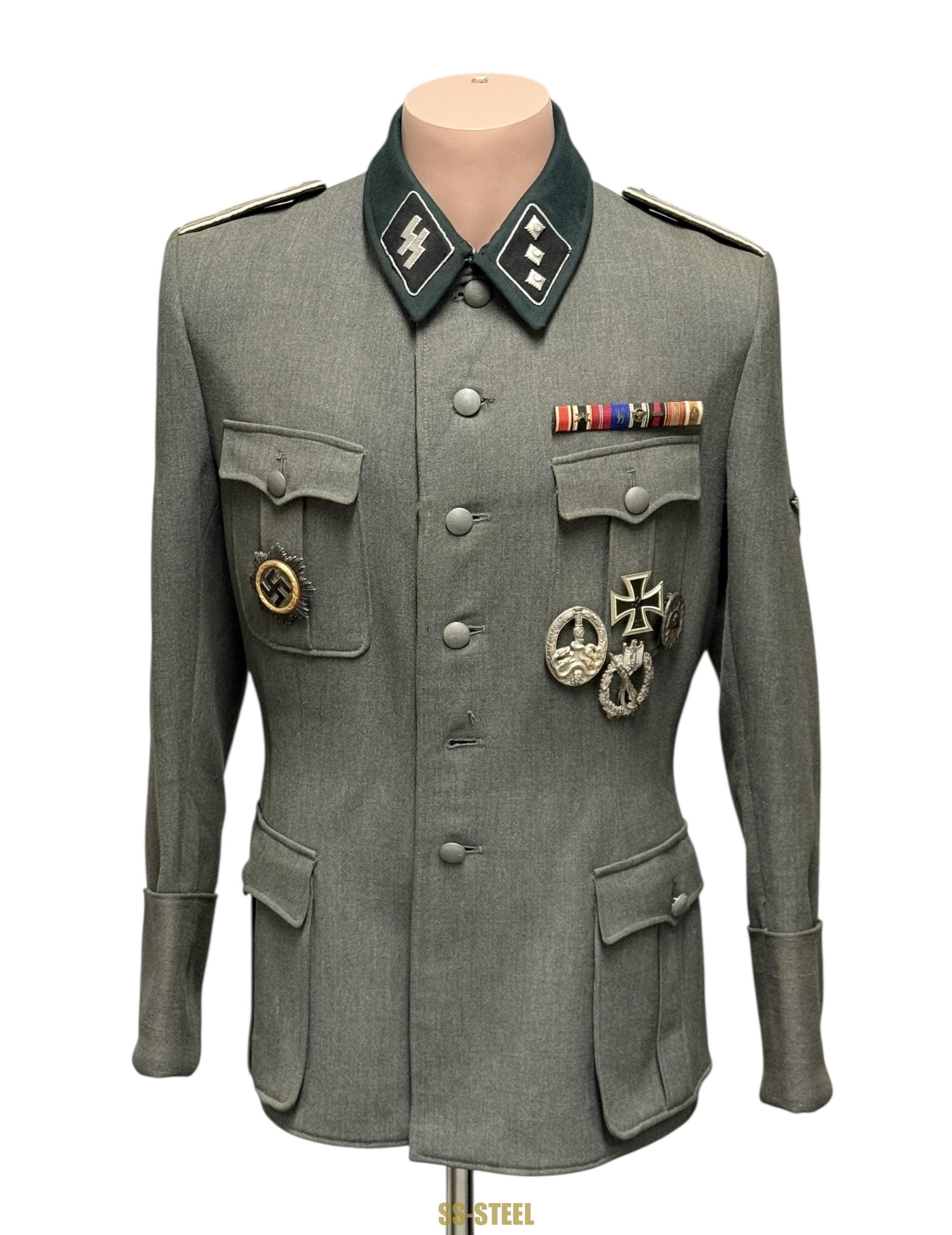 SS-Untersturmführer Officer Uniform Tunic, Highly Decorated - Image 27