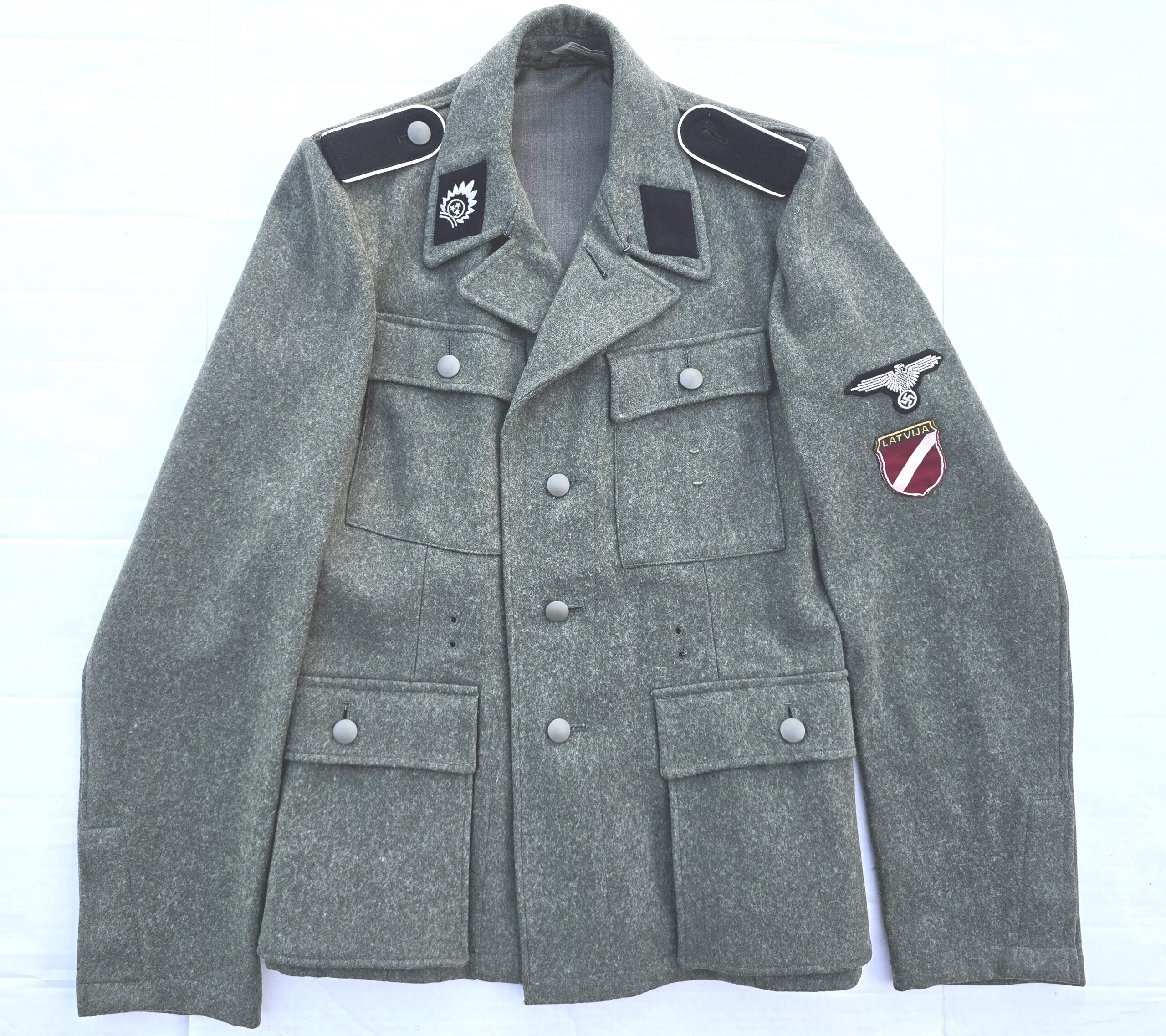 Likely Re-badged Waffen-SS M43 Tunic- Latvian Freiwillege