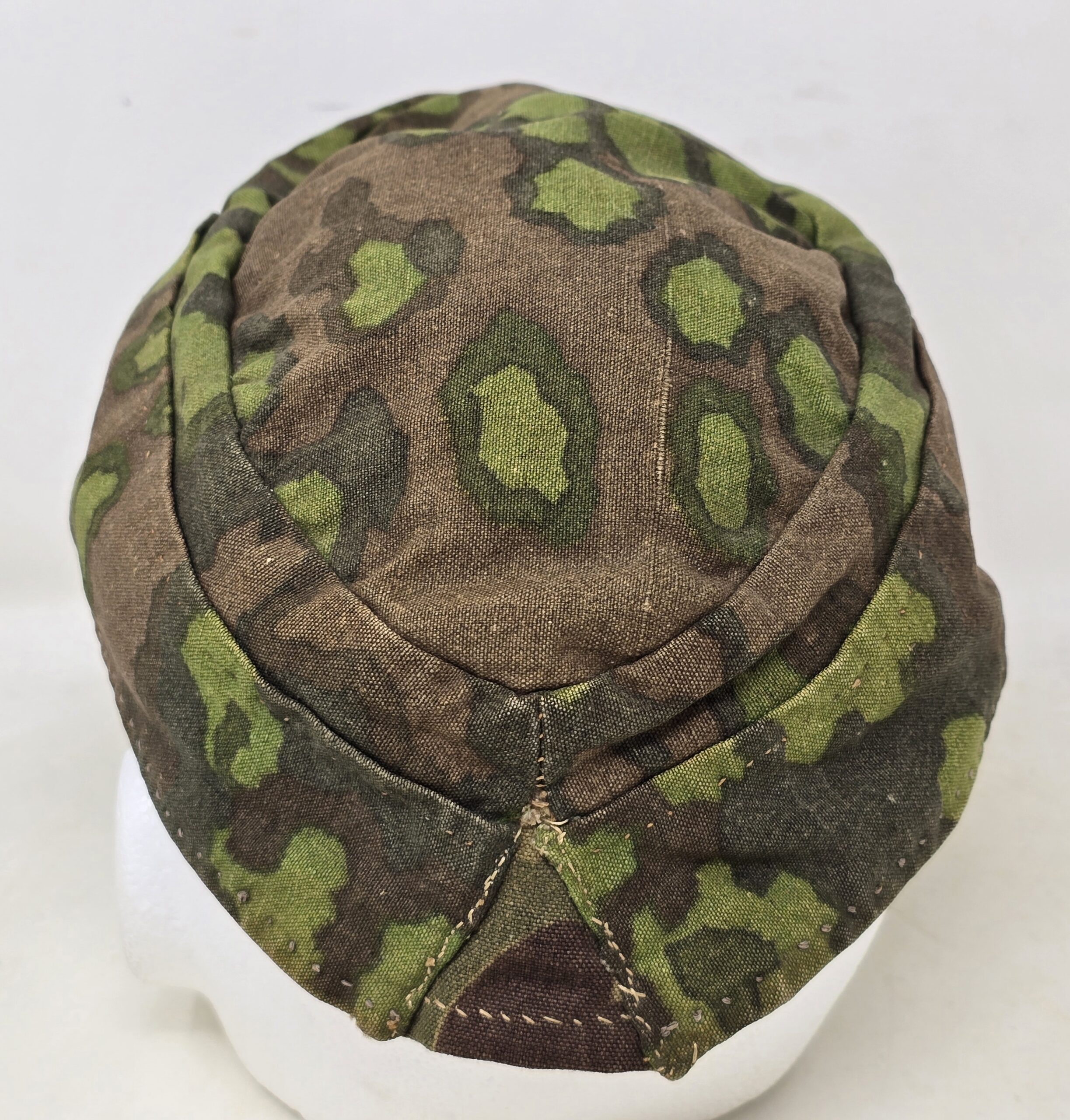 Interesting Field-Made Waffen-SS Camouflage Cap - Image 6