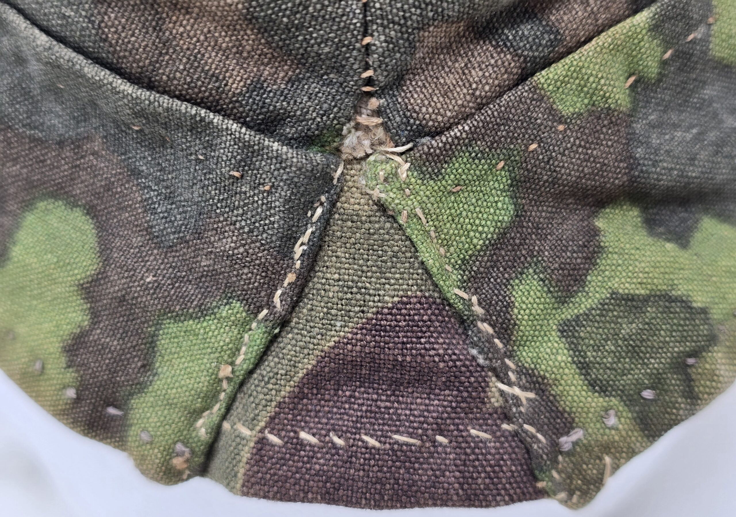 Interesting Field-Made Waffen-SS Camouflage Cap - Image 7