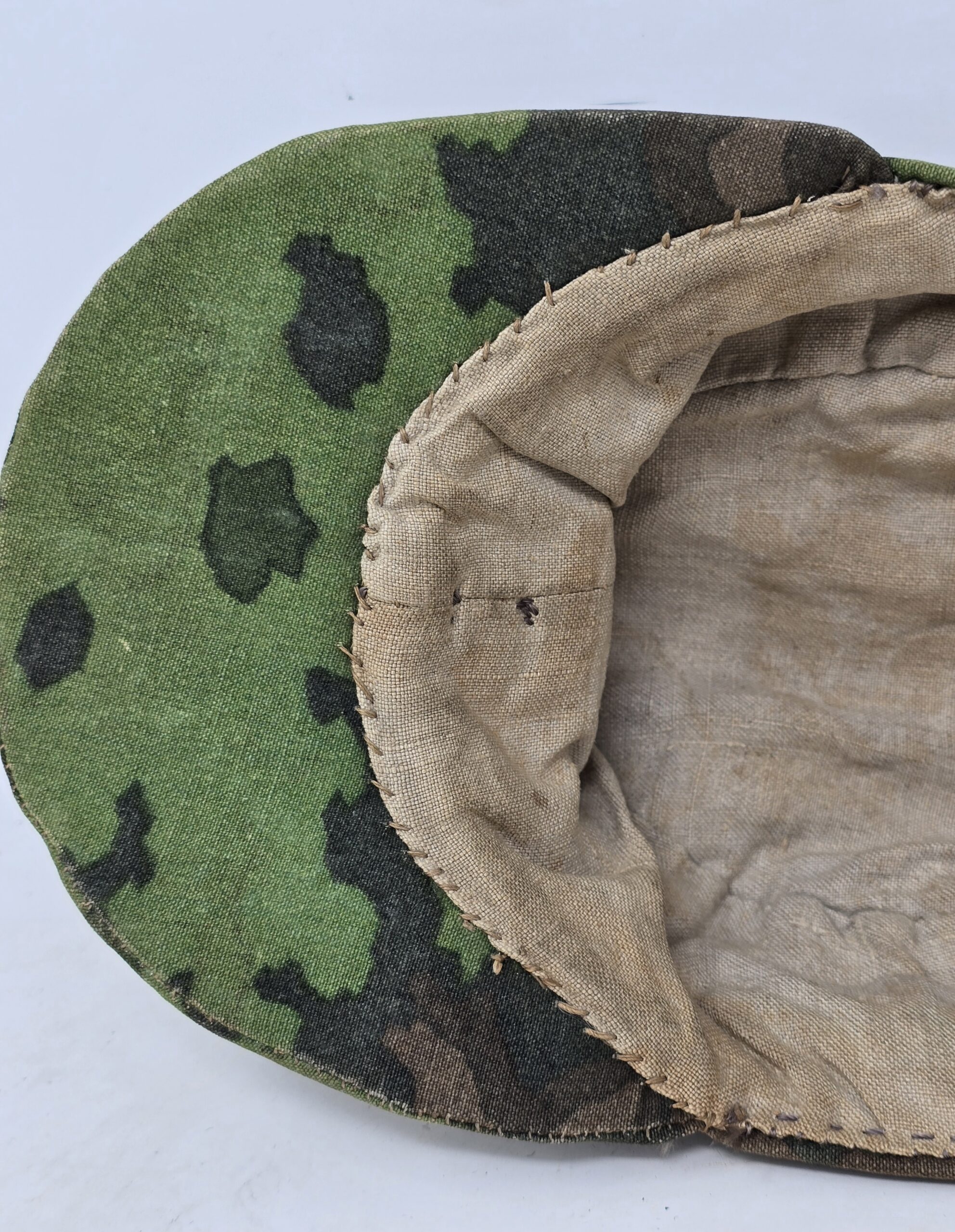 Interesting Field-Made Waffen-SS Camouflage Cap - Image 13