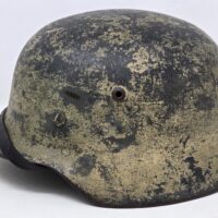 Service Worn Tan Camo M35 Heer Helmet by NS