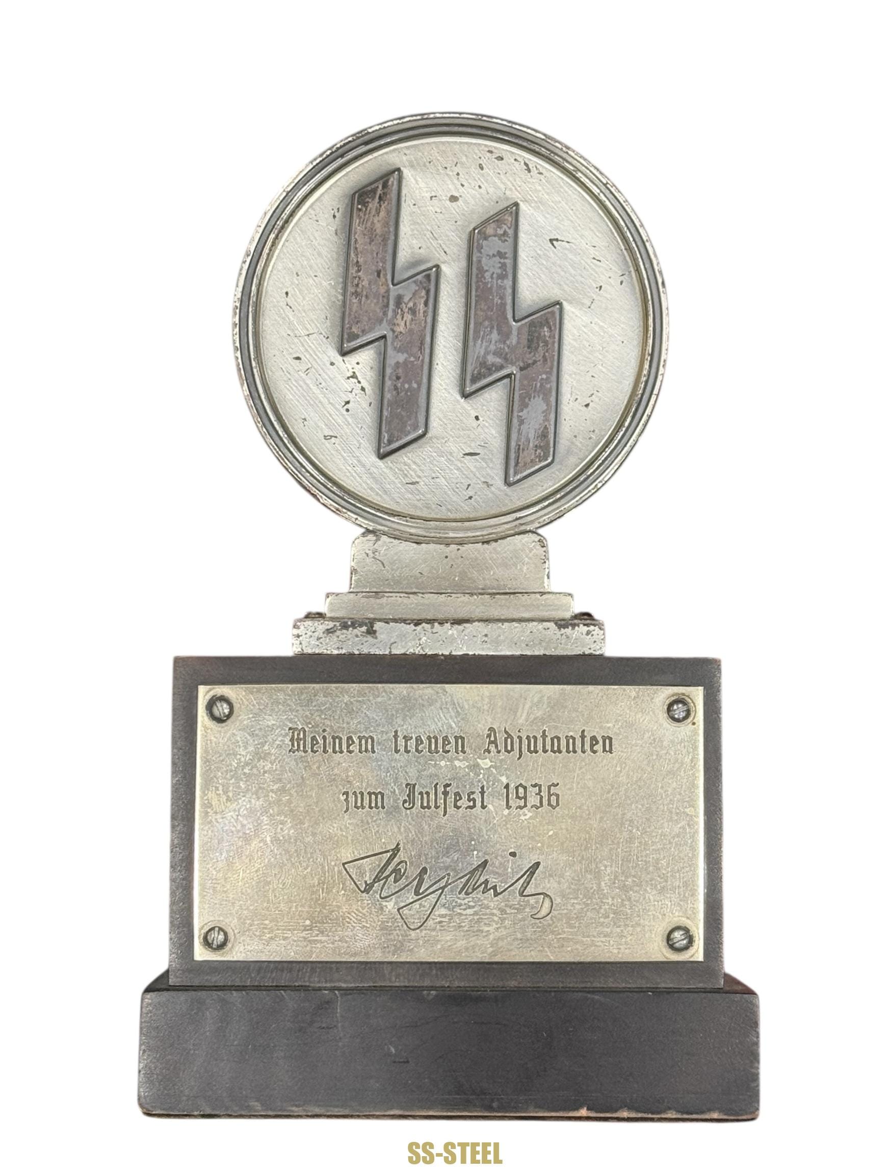 Heydrich Julfest SS Plaque Presented to His Adjutant - Image 2