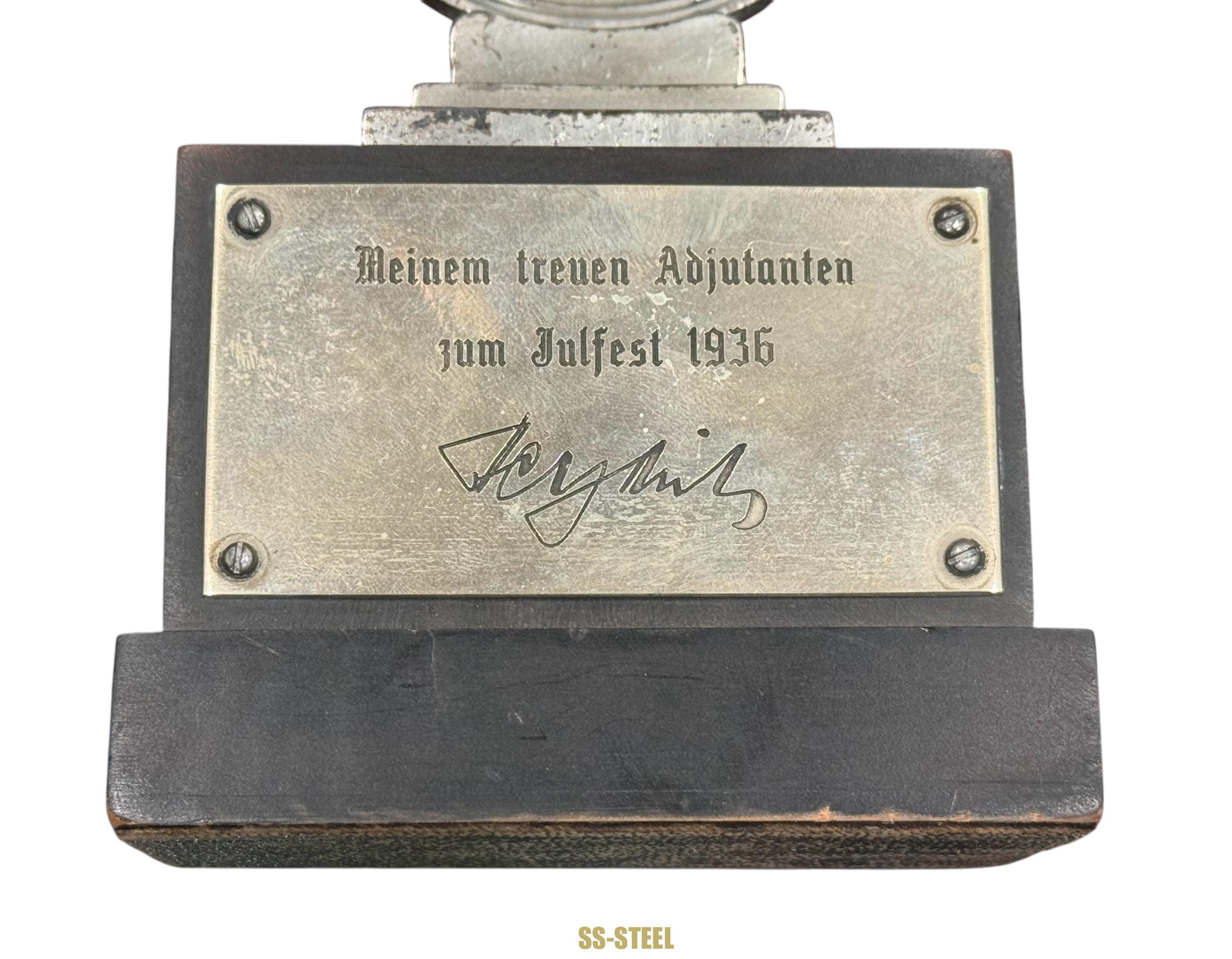 Heydrich Julfest SS Plaque Presented to His Adjutant - Image 5