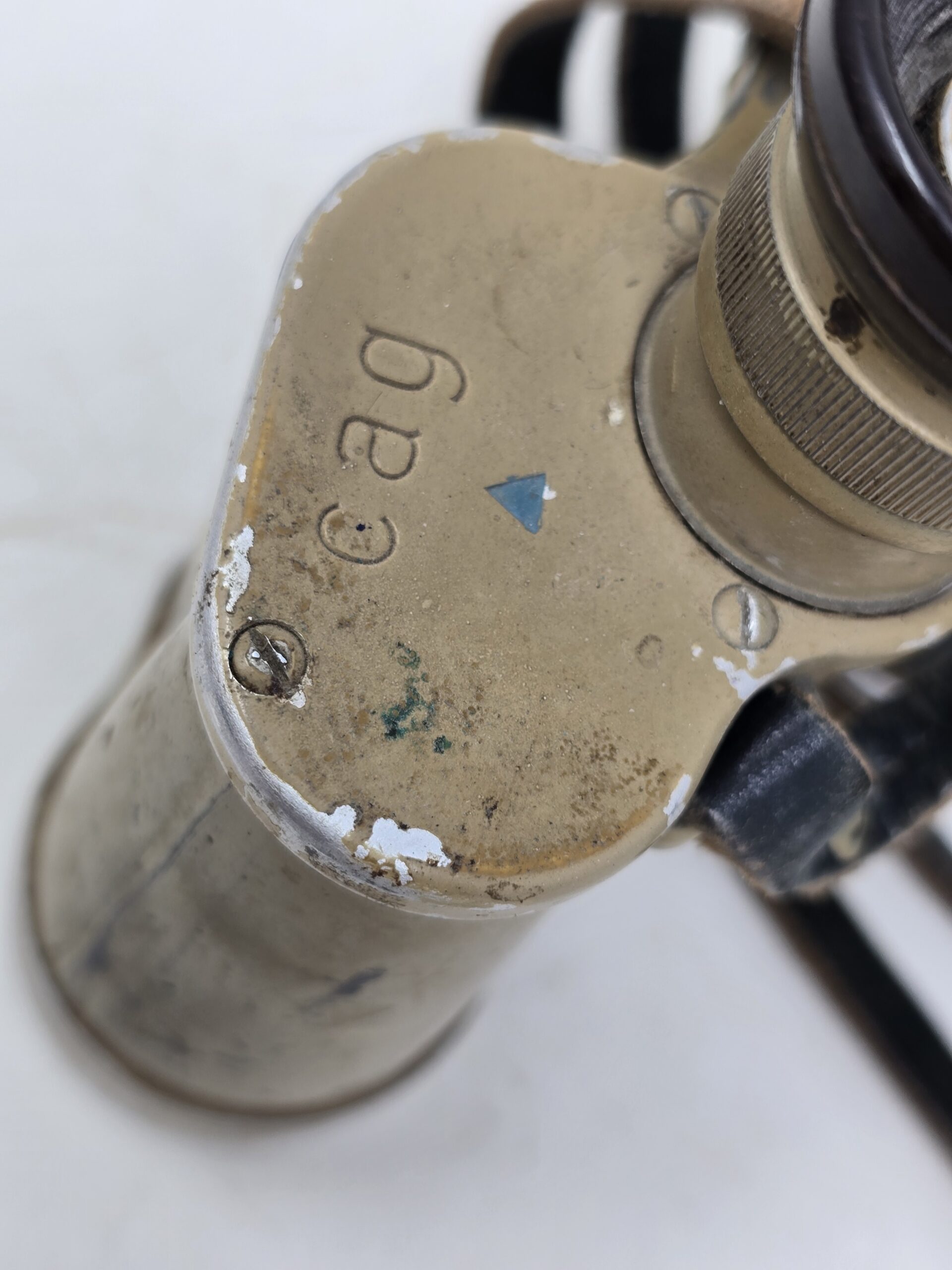 German WWII Tropical Tan Camouflage Binoculars, Vet Bringback - Image 6