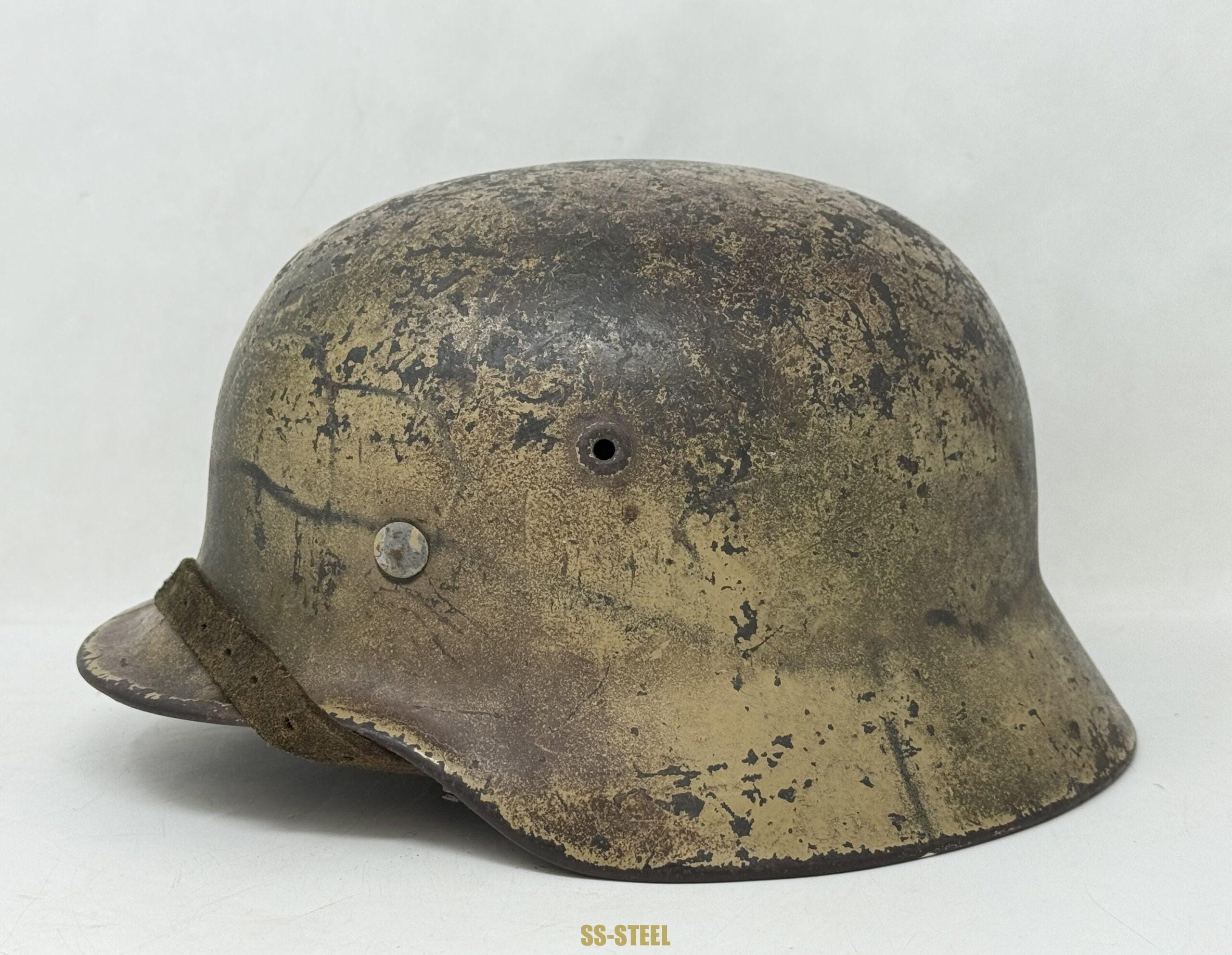 Heer M40 Single Decal Normandy Ex Net Camo Helmet - Image 5