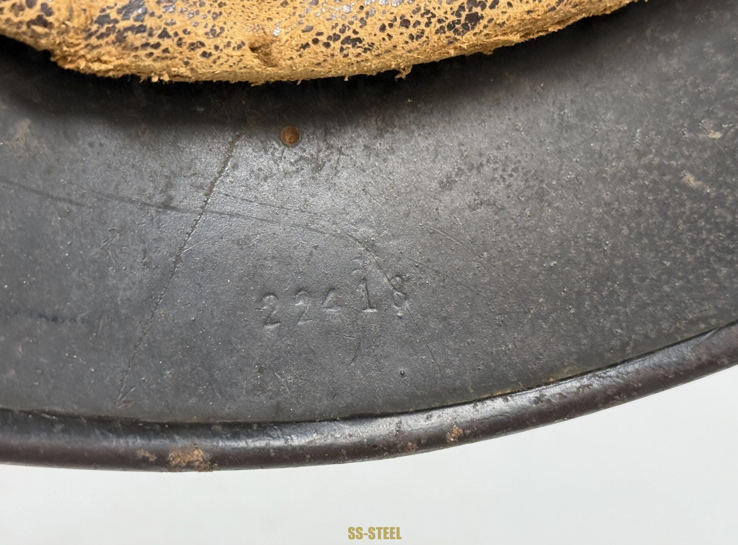 Heer M40 Single Decal Normandy Ex Net Camo Helmet - Image 11