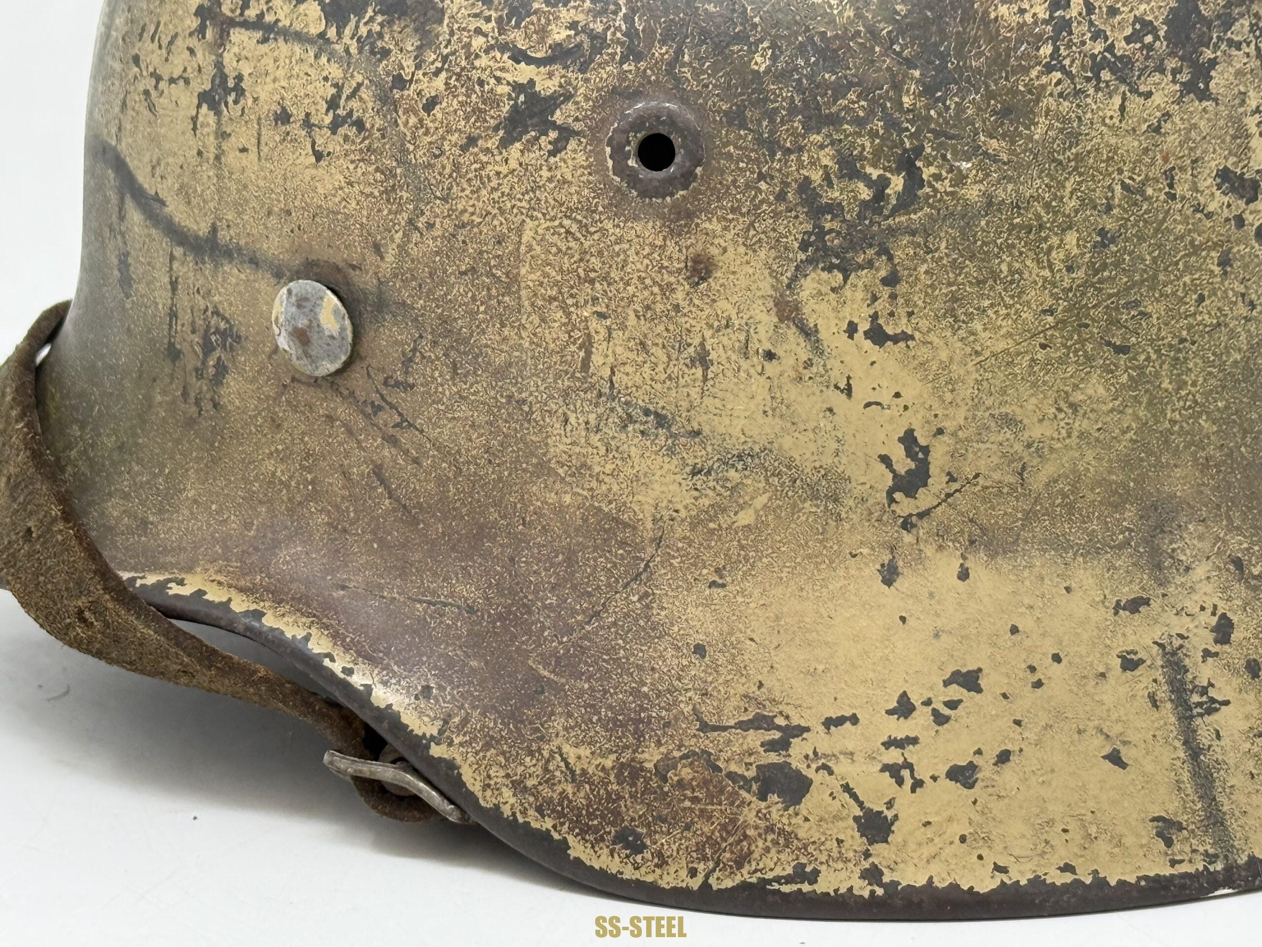 Heer M40 Single Decal Normandy Ex Net Camo Helmet - Image 18