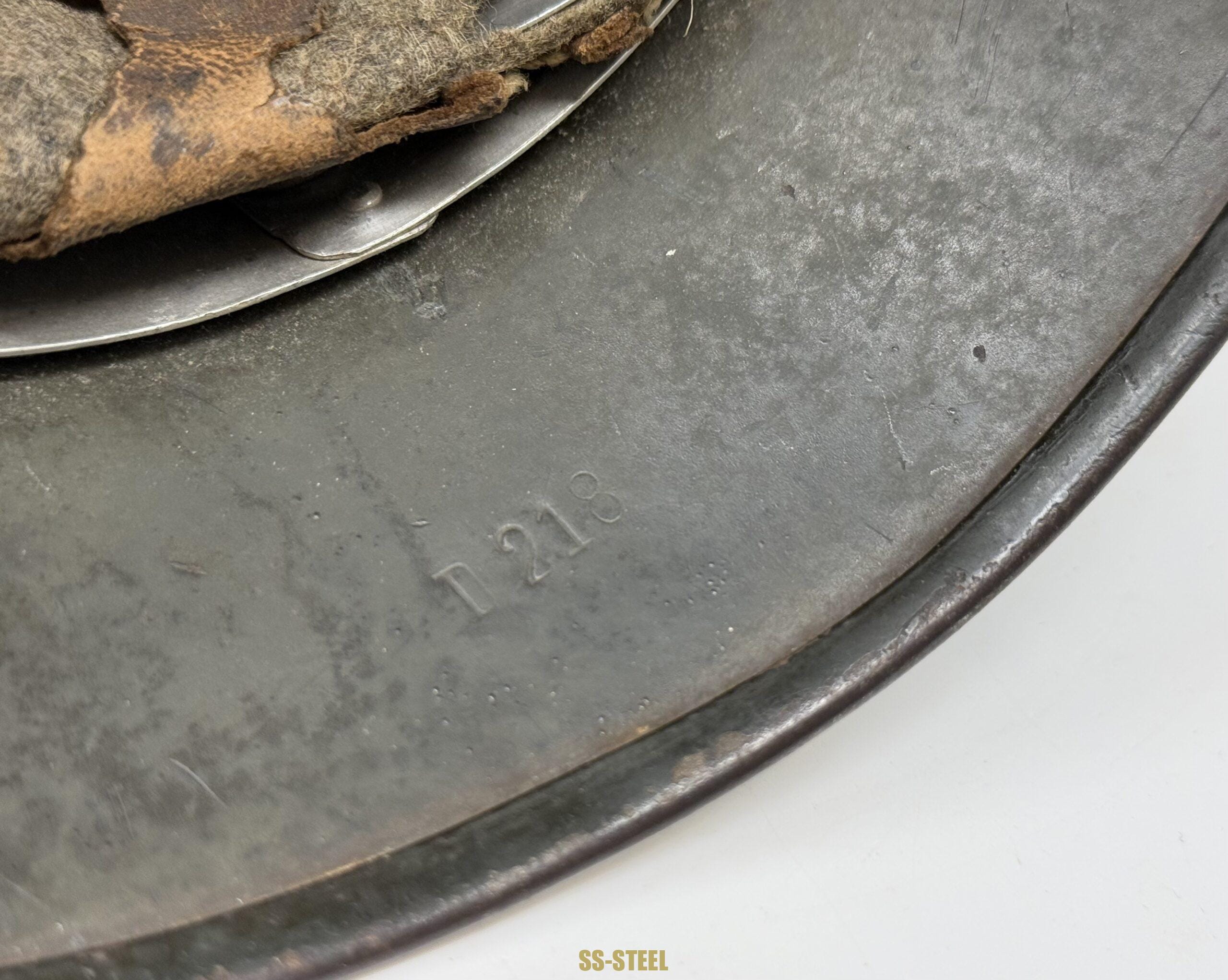 Heer M35 Double Decal Whitewah Camo Battle Damage Helmet - Image 11