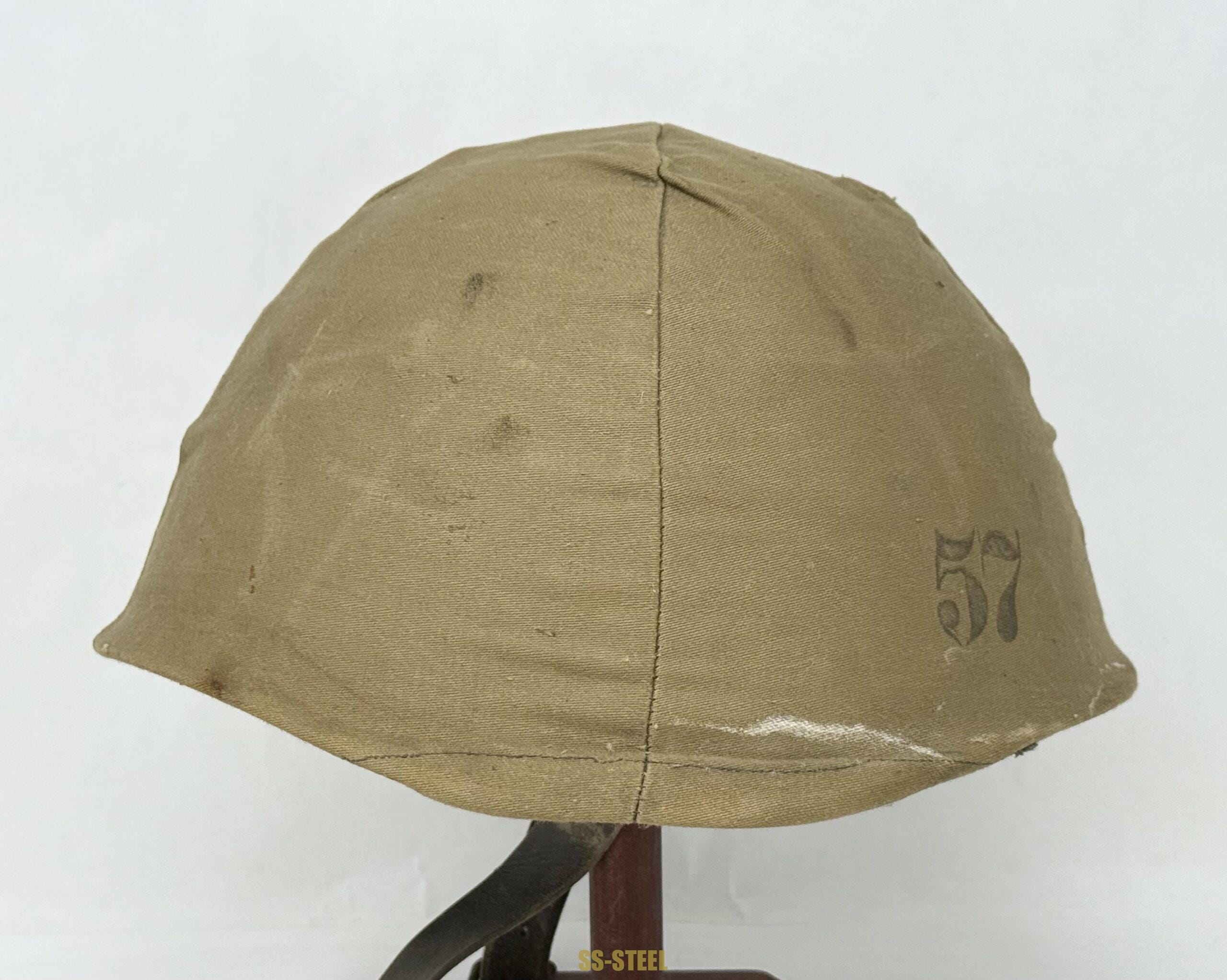 Italian M33 Helmet With Tan Camo Cover - Image 3