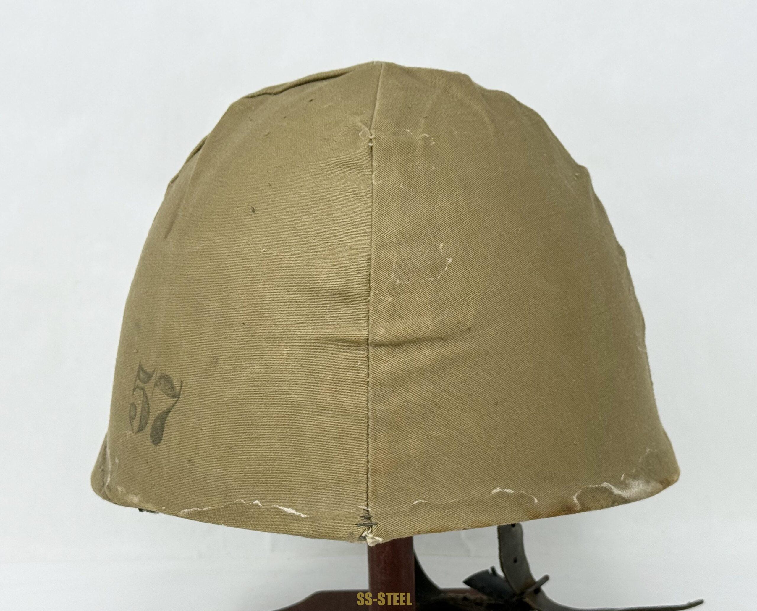 Italian M33 Helmet With Tan Camo Cover - Image 4