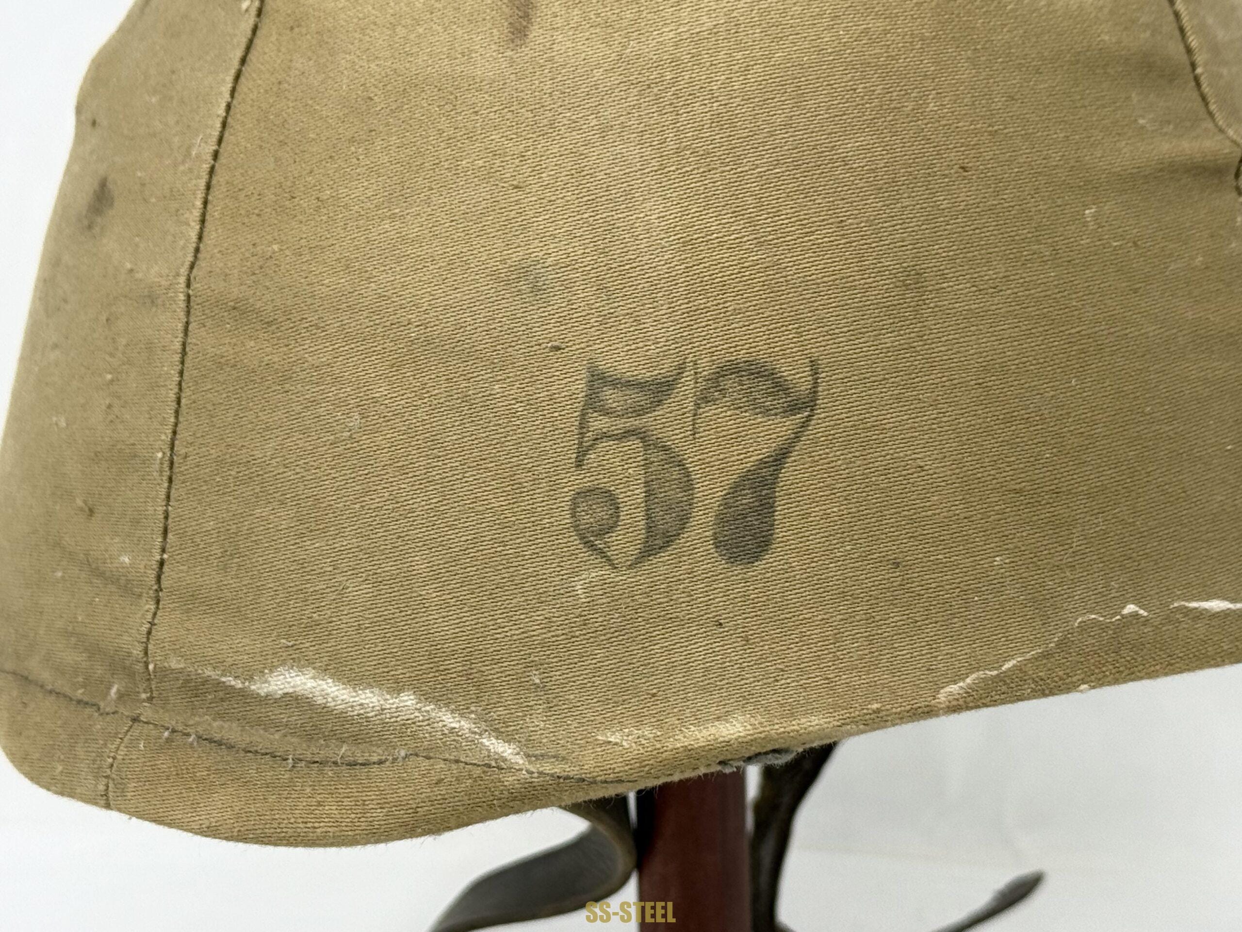 Italian M33 Helmet With Tan Camo Cover - Image 9