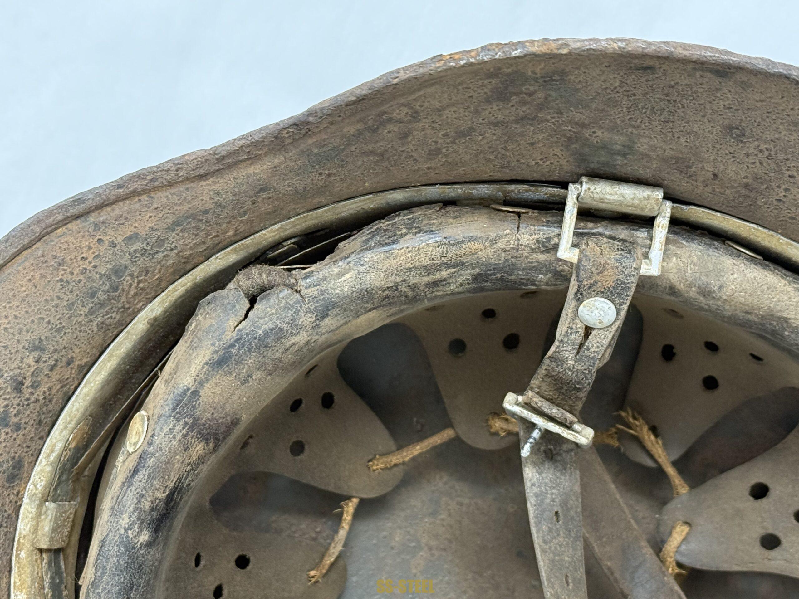 SS M35 Double Decal Helmet-Battle Damage NAMED - Image 11