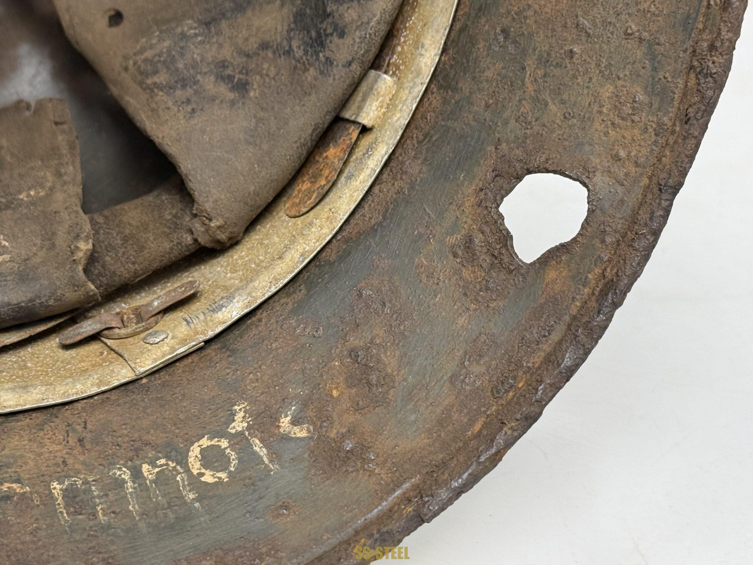 SS M35 Double Decal Helmet-Battle Damage NAMED - Image 14