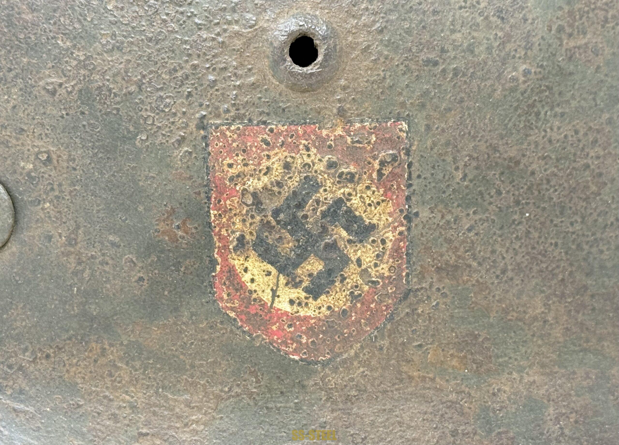 SS M35 Double Decal Helmet-Battle Damage NAMED - Image 16