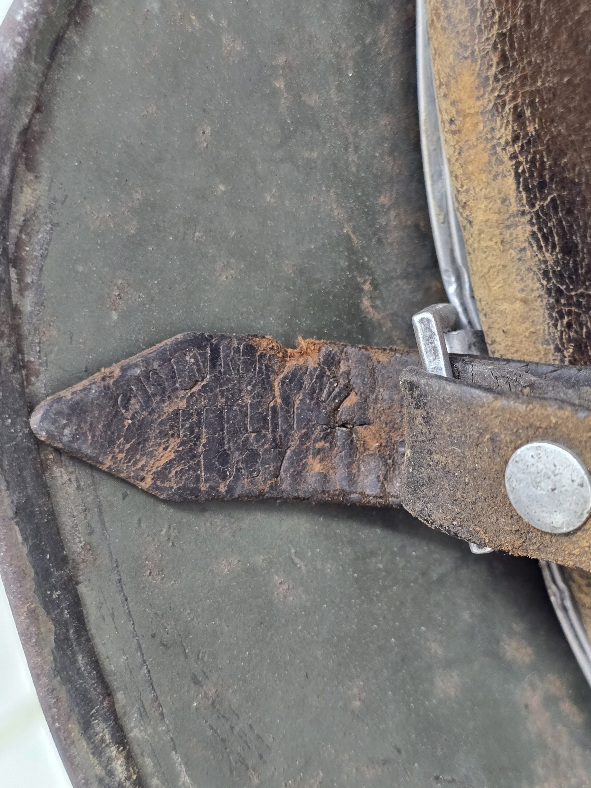 M35 Feldgrau Overpaint Combat Helmet - Image 4