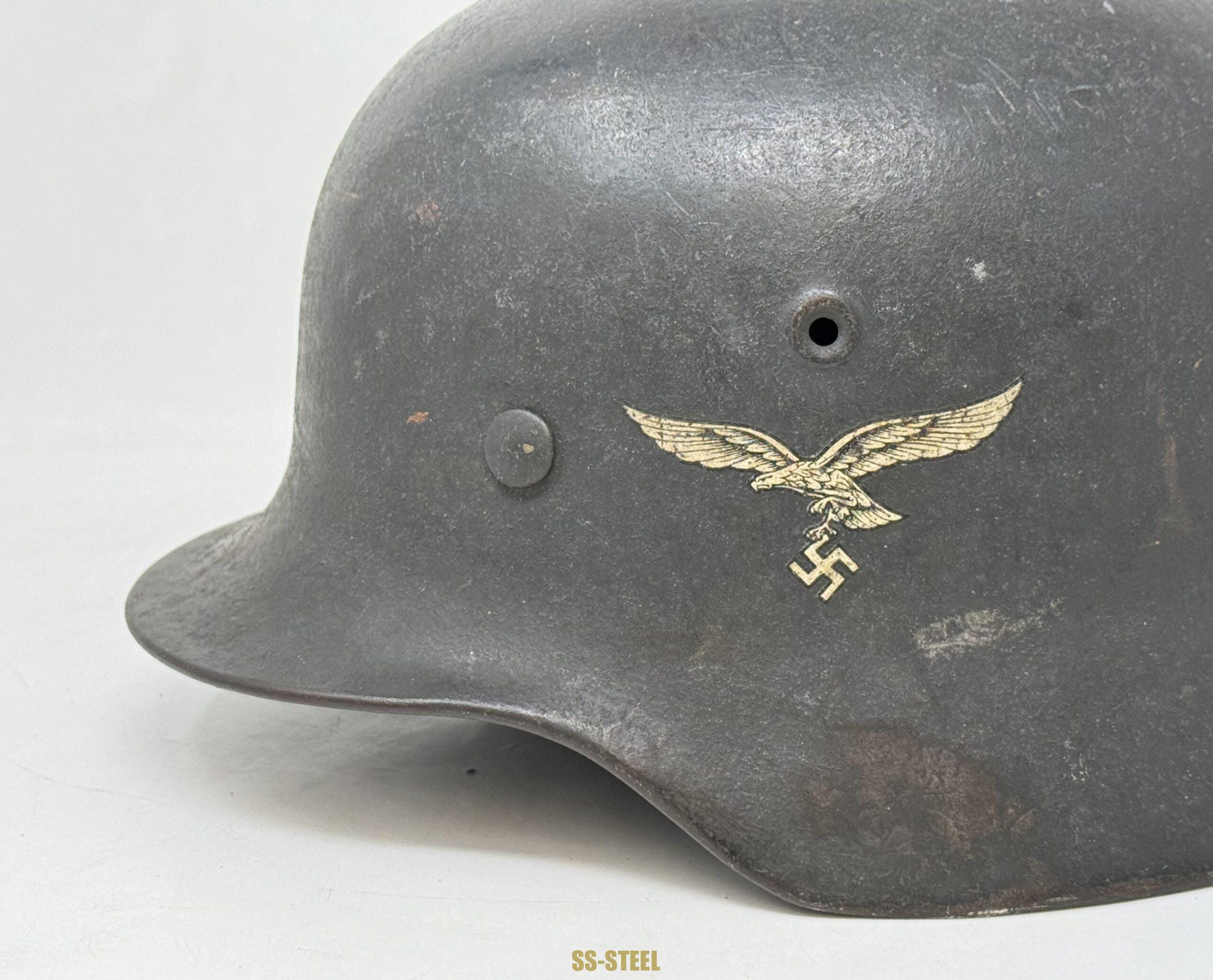 Luftwaffe M40 Single Decal Helmet Ex Whitewash - Image 12