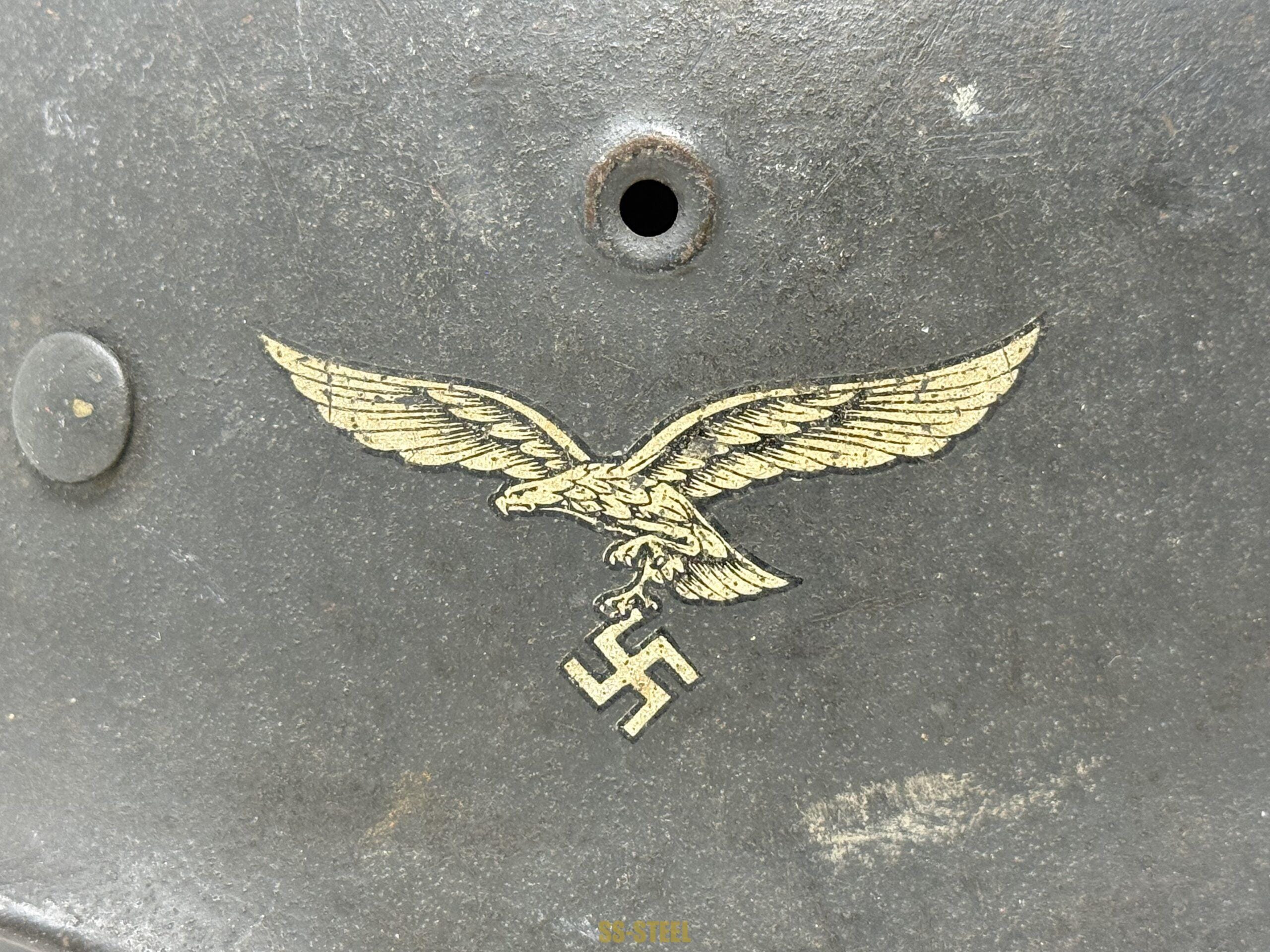 Luftwaffe M40 Single Decal Helmet Ex Whitewash - Image 13