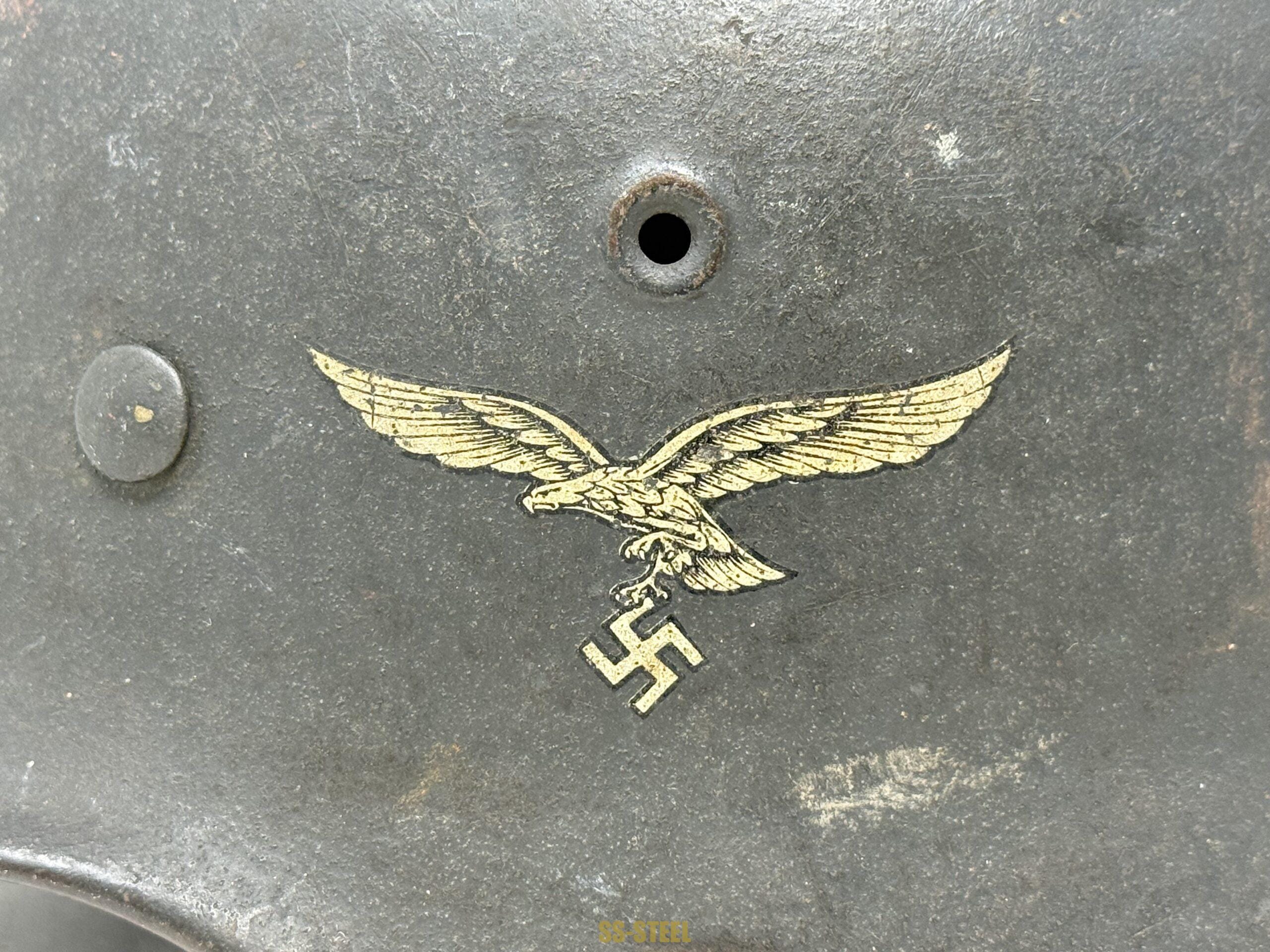 Luftwaffe M40 Single Decal Helmet Ex Whitewash - Image 14