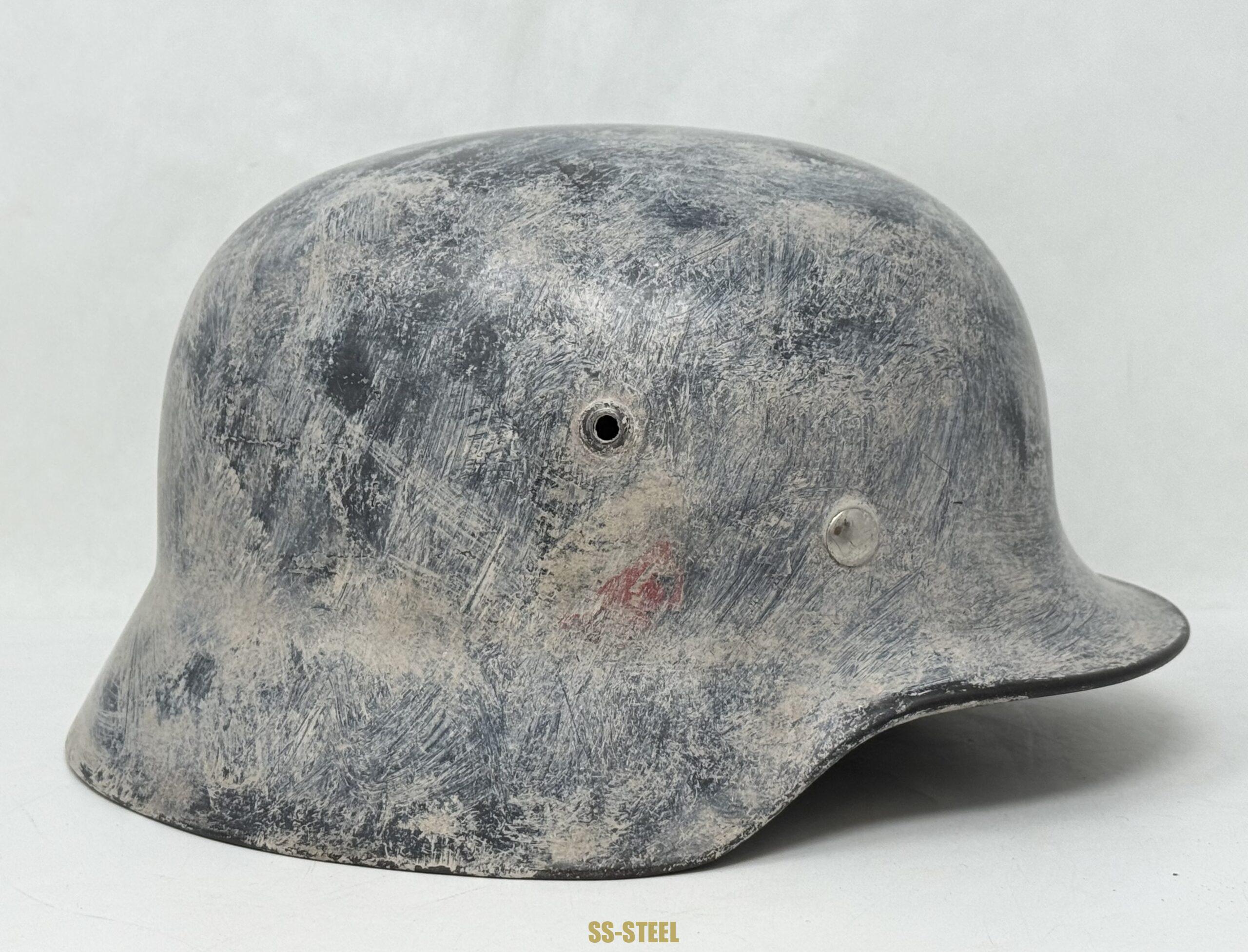 Luftwaffe M35 Double Decal Whitewash Camo Helmet - Image 7