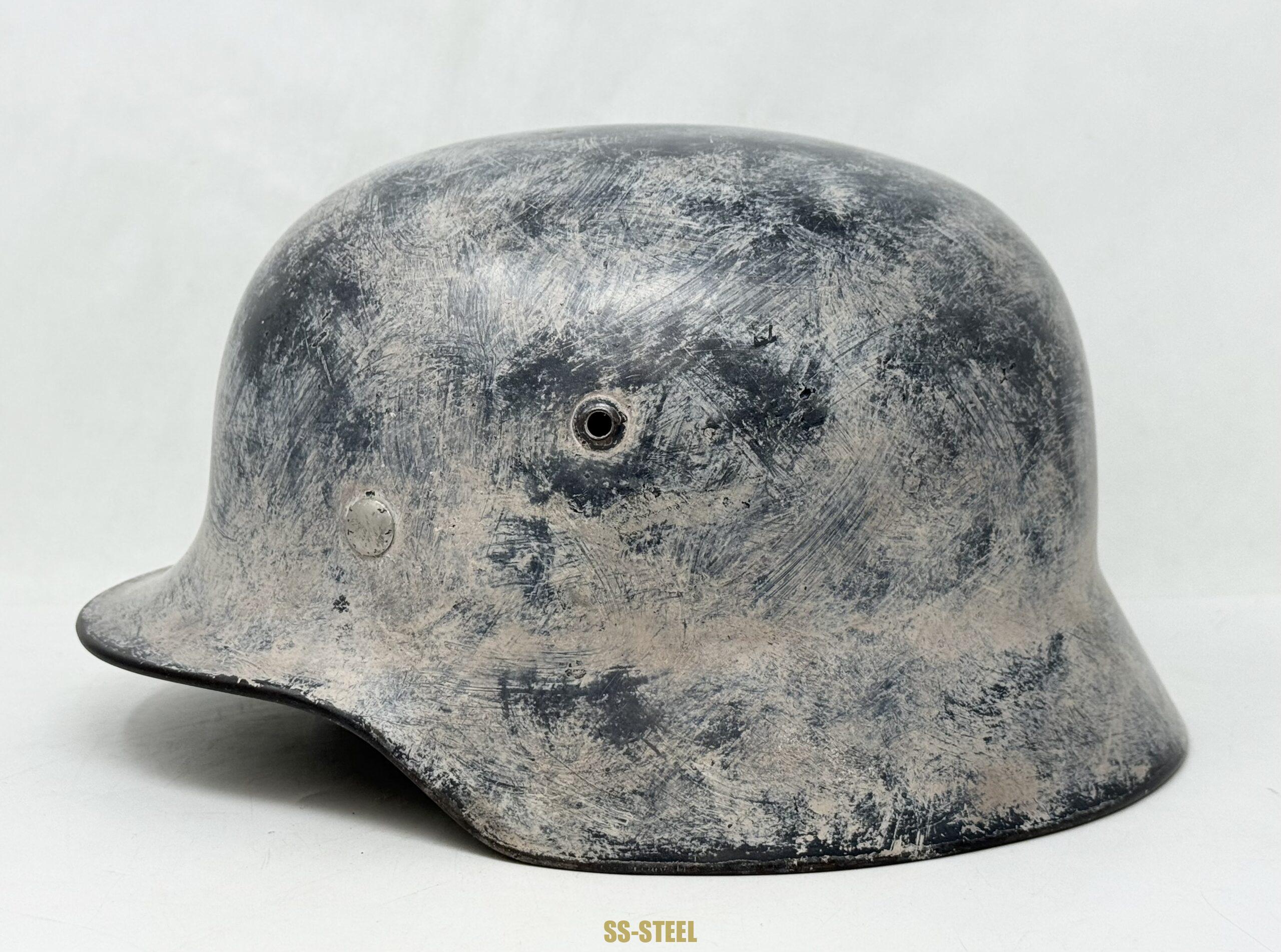 Luftwaffe M35 Double Decal Whitewash Camo Helmet - Image 5