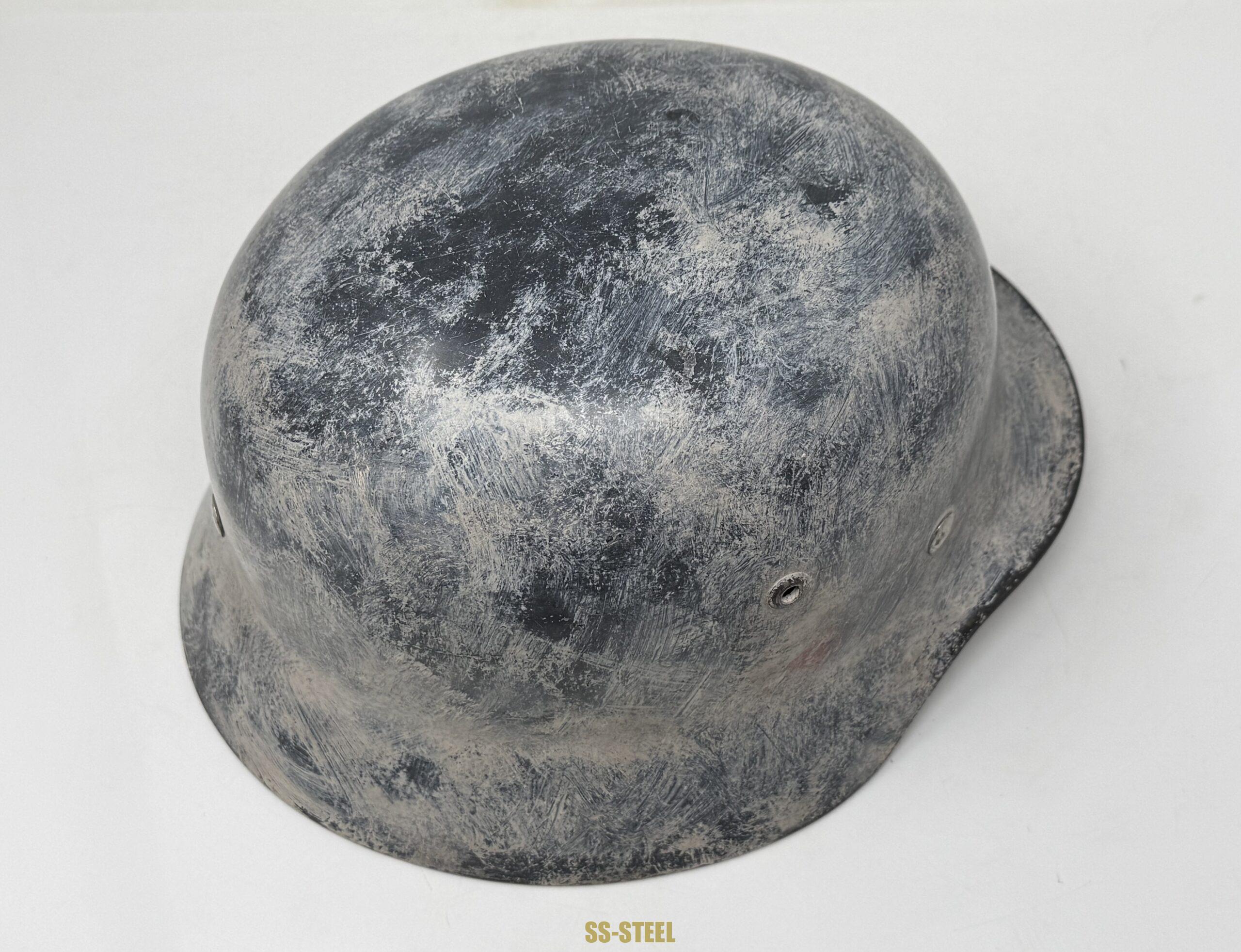 Luftwaffe M35 Double Decal Whitewash Camo Helmet - Image 9