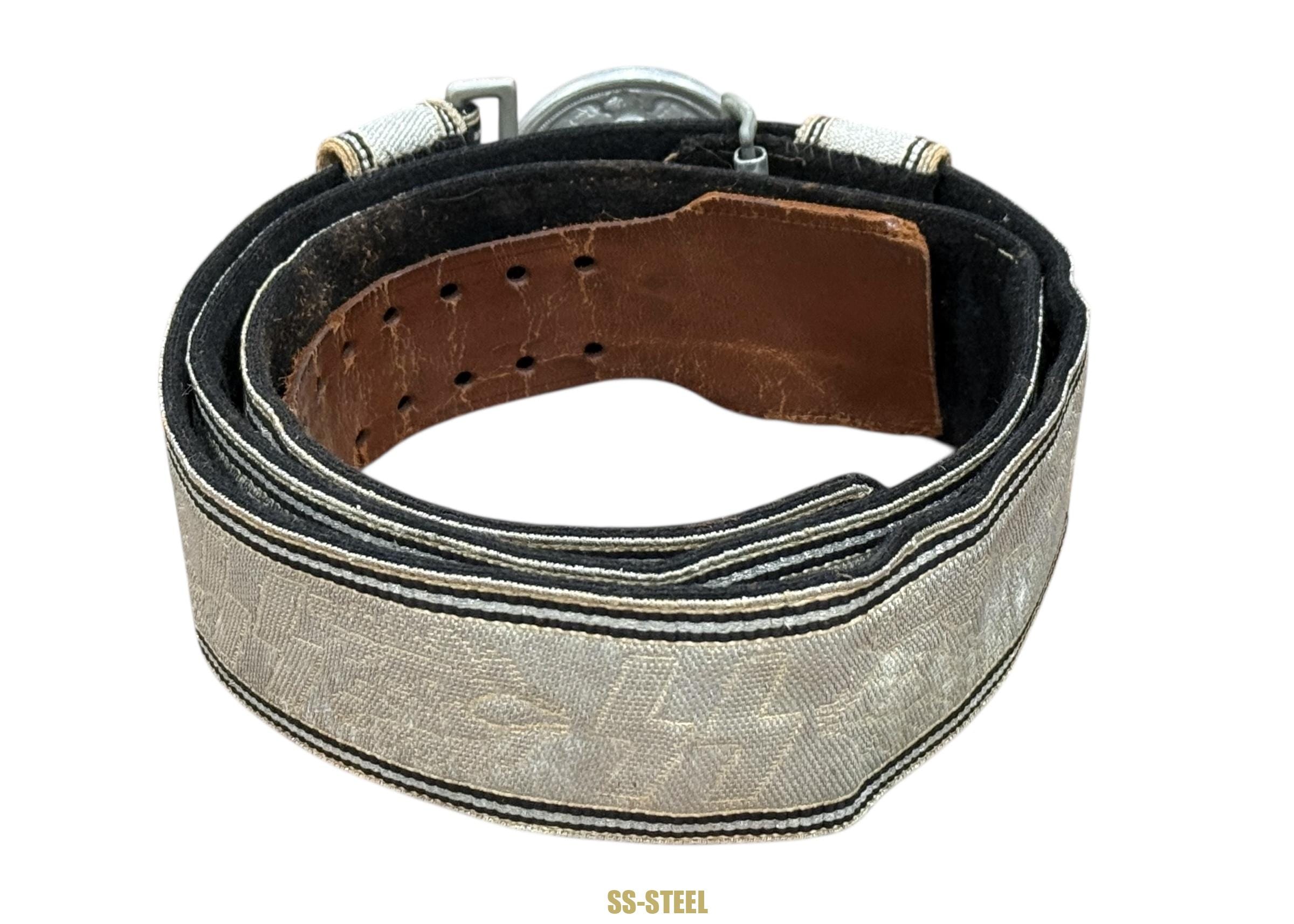 Allgemeine-SS Officers Parade/Brocade Belt and Buckle - Image 4