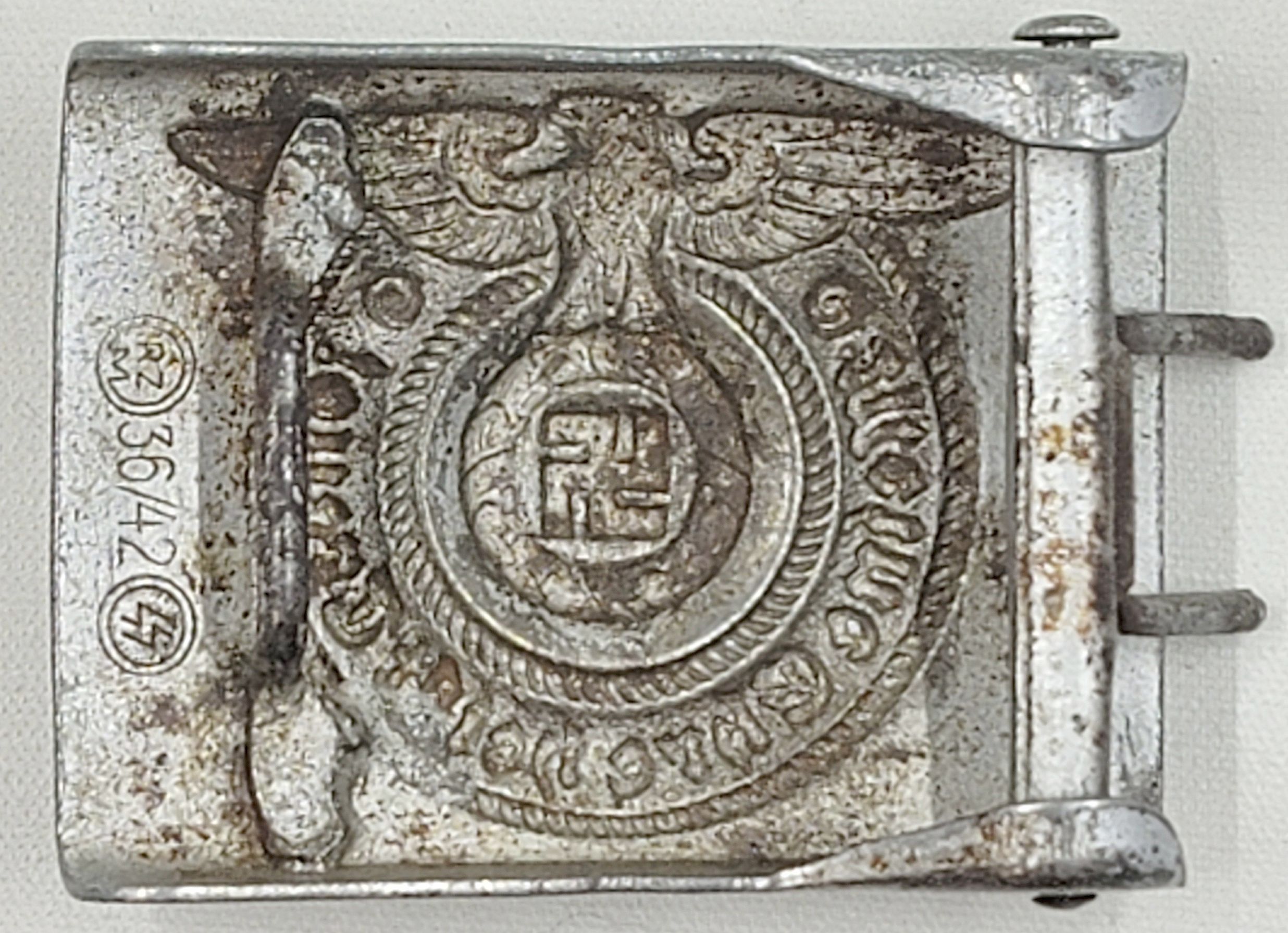Waffen-SS EM Steel Buckle, SS 36/42 - Image 3
