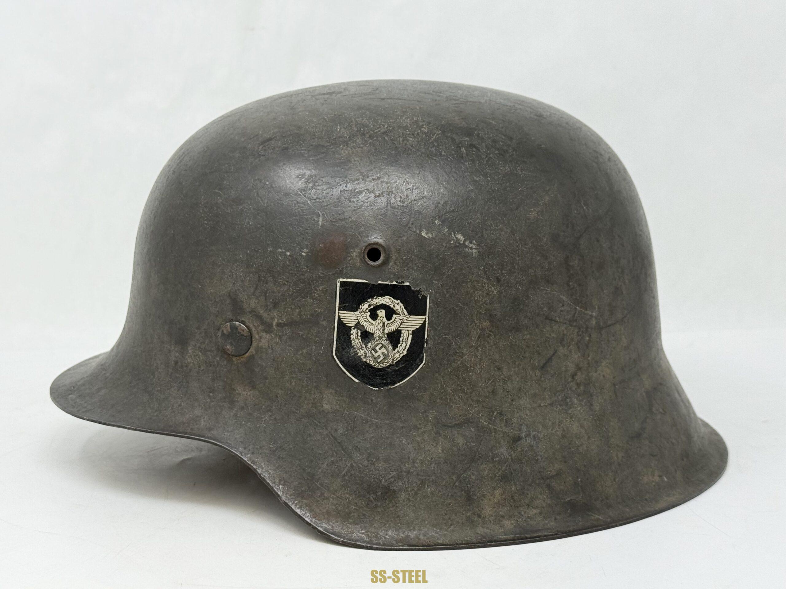 Police Double Decal Camo M42 Helmet - Image 2