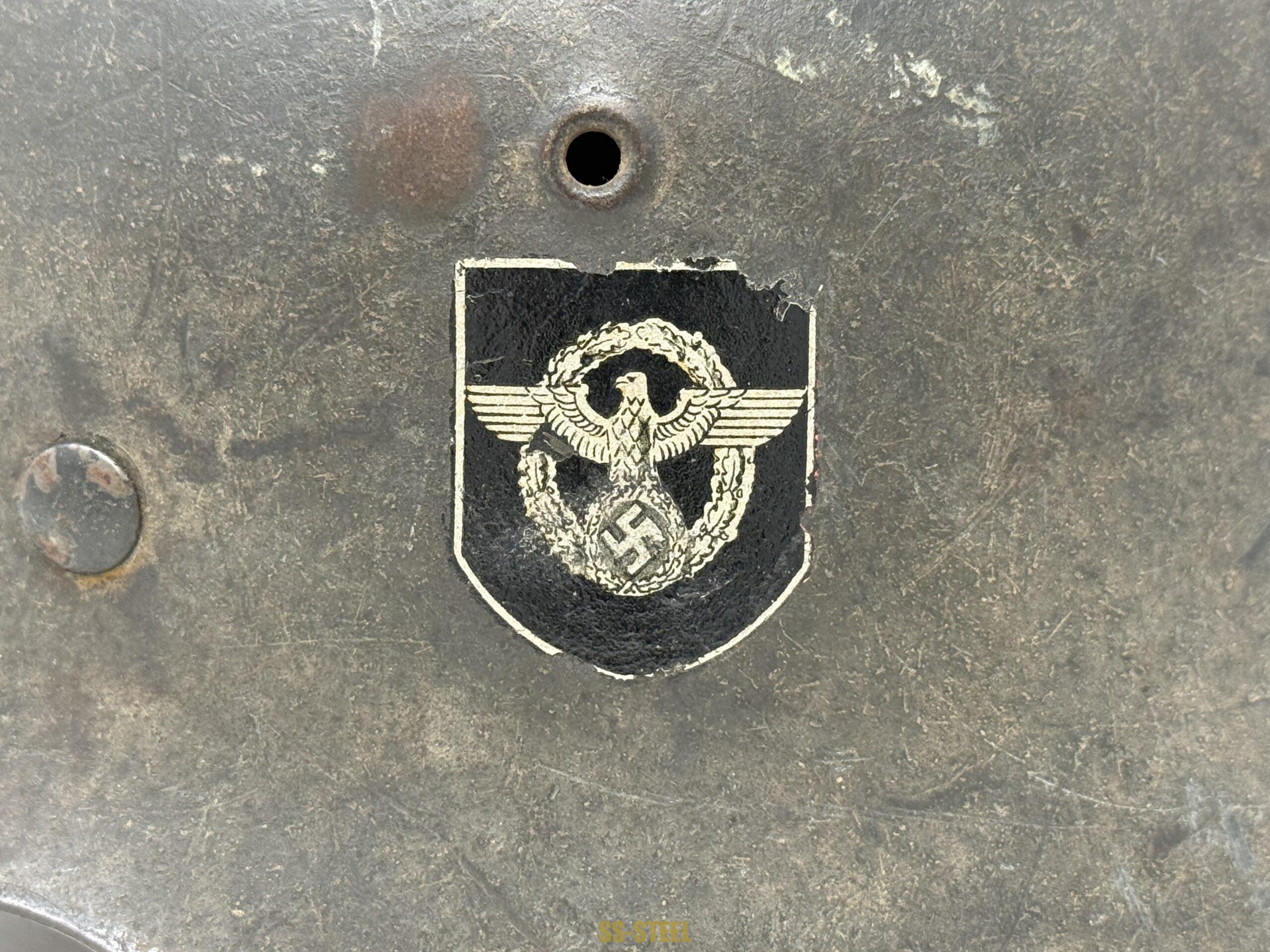 Police Double Decal Camo M42 Helmet - Image 13