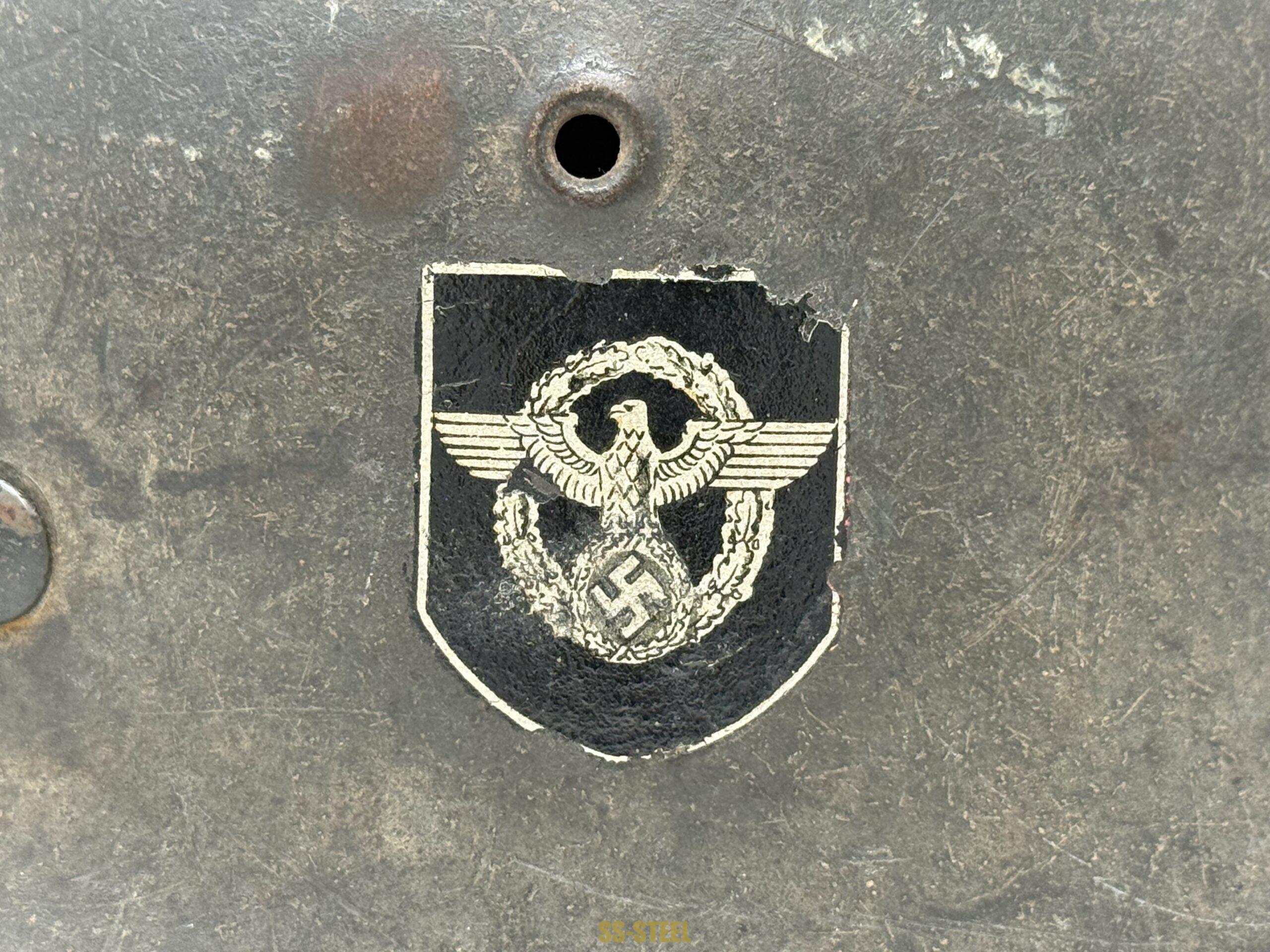 Police Double Decal Camo M42 Helmet - Image 14