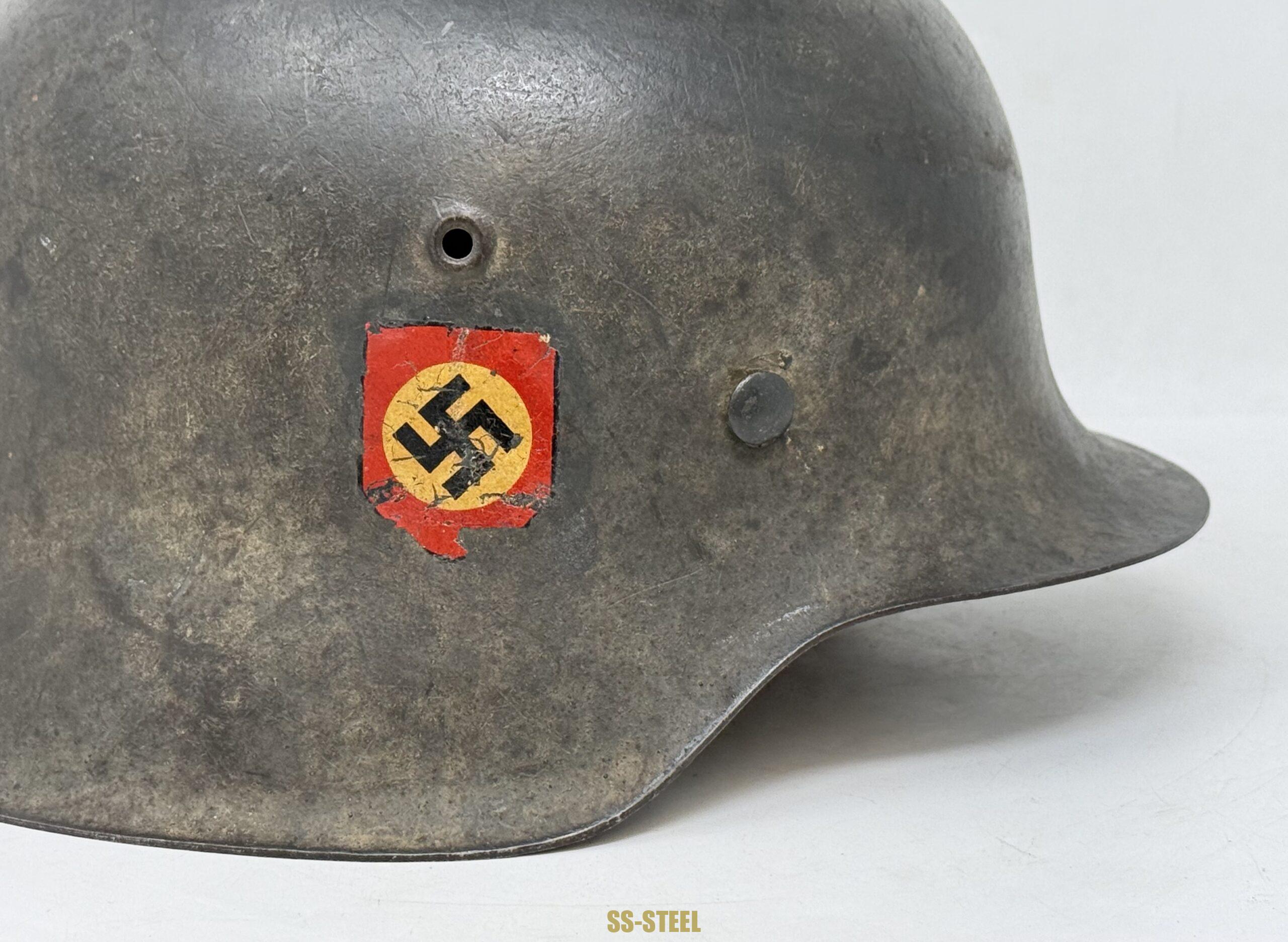 Police Double Decal Camo M42 Helmet - Image 15