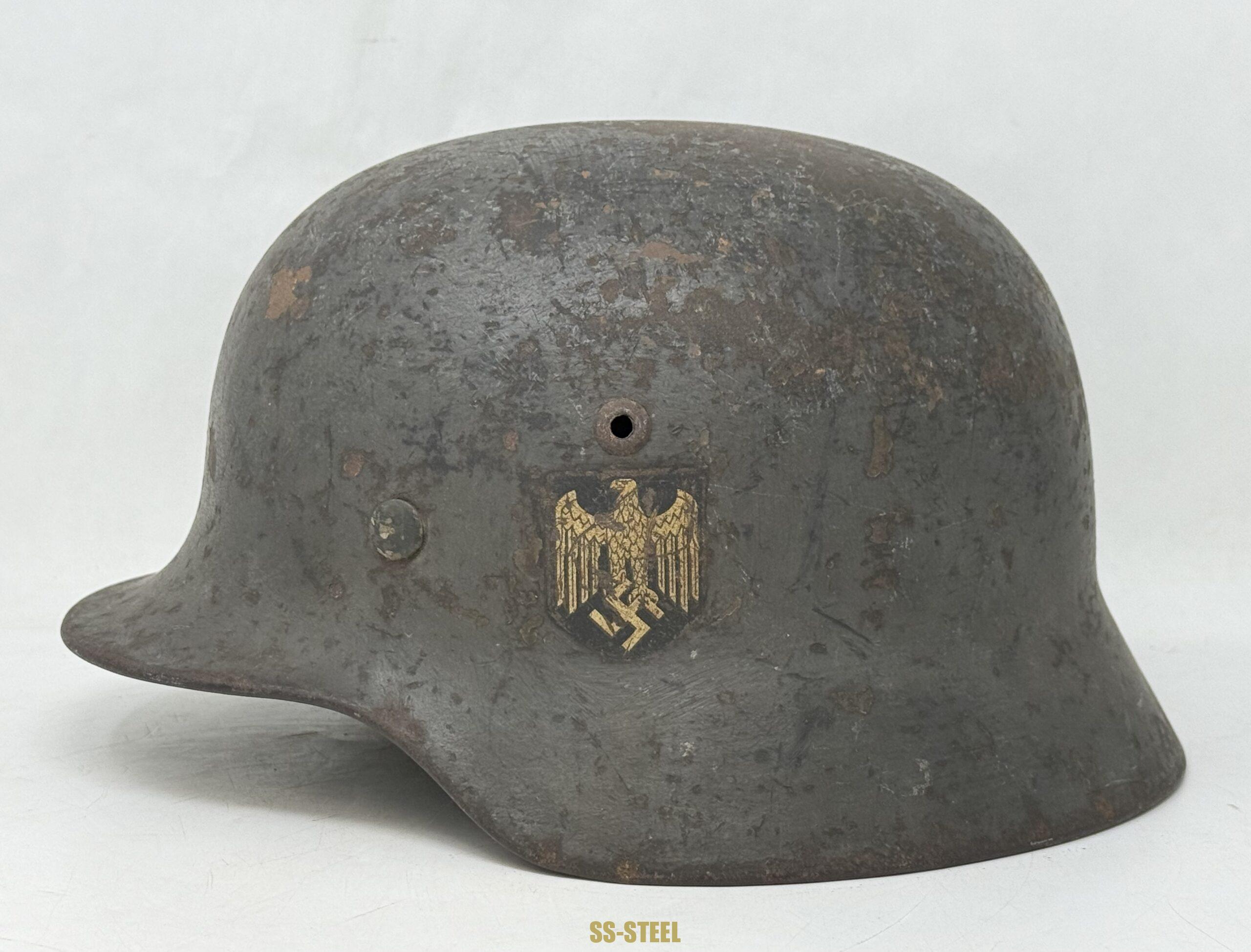 M35 Heer Single Decal Helmet -Coastal Artillery