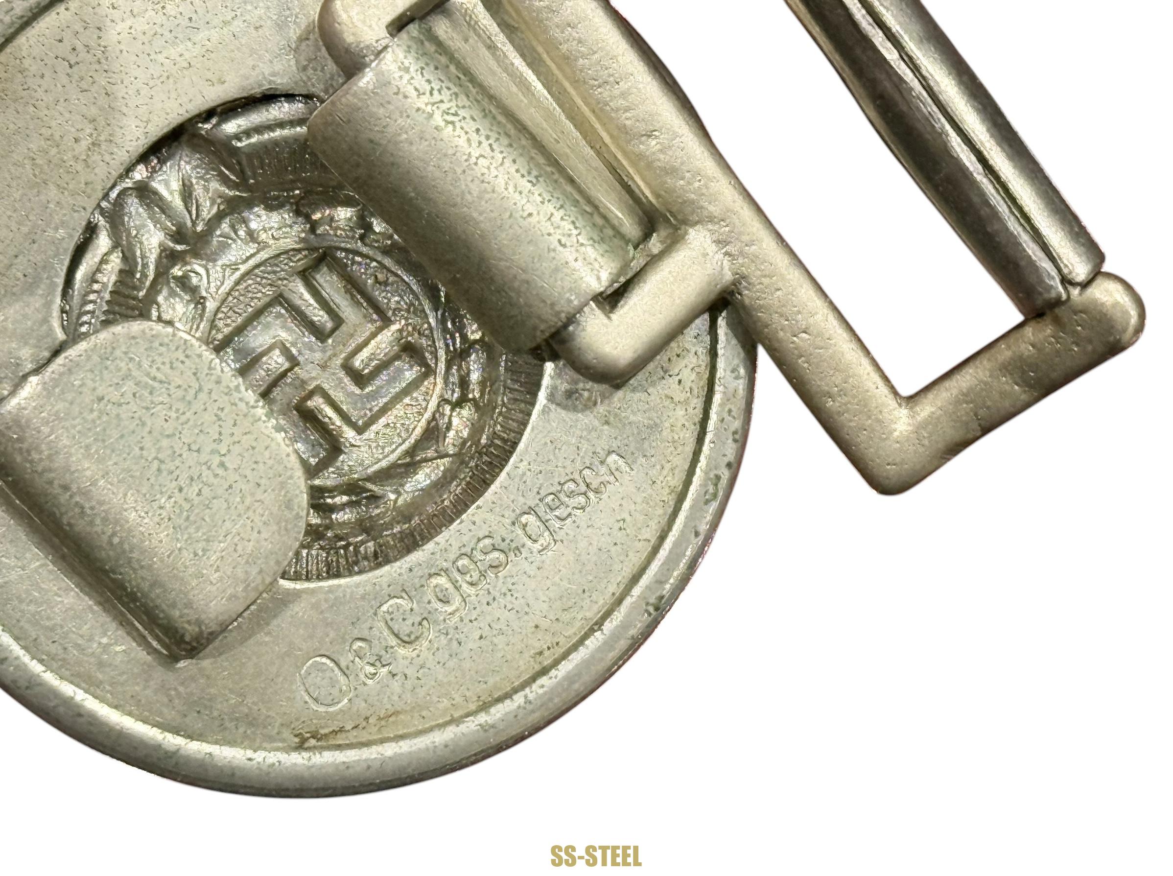SS Officer Buckle Early Nickel Overhoff - Image 7