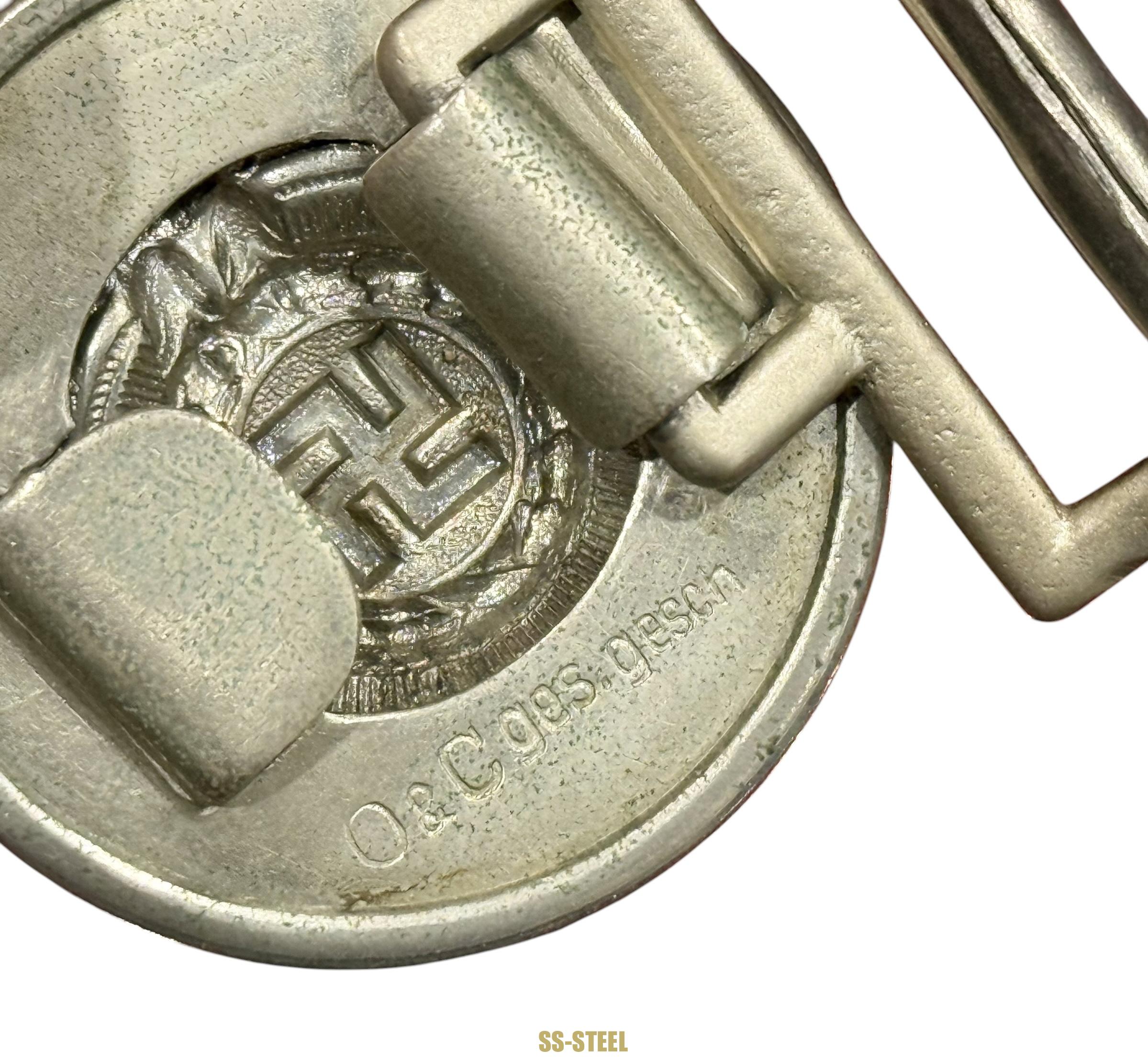 SS Officer Buckle Early Nickel Overhoff - Image 8
