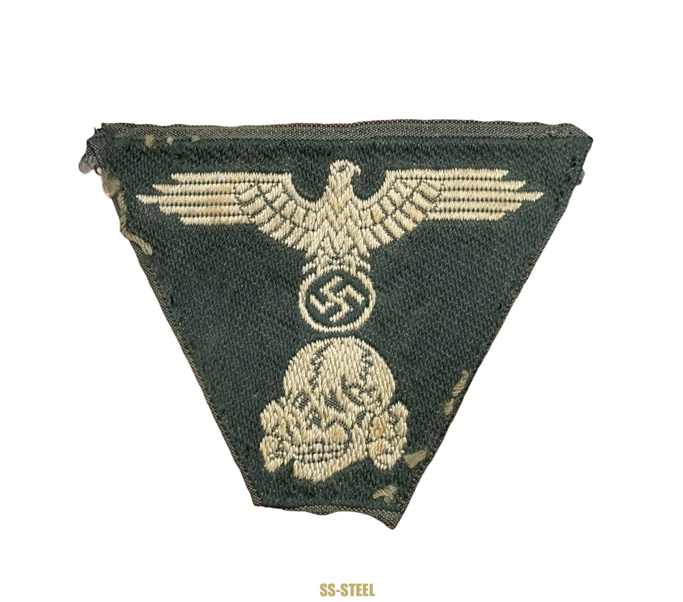 SS M43 Bevo Trapezoid Insignia--Cut Off