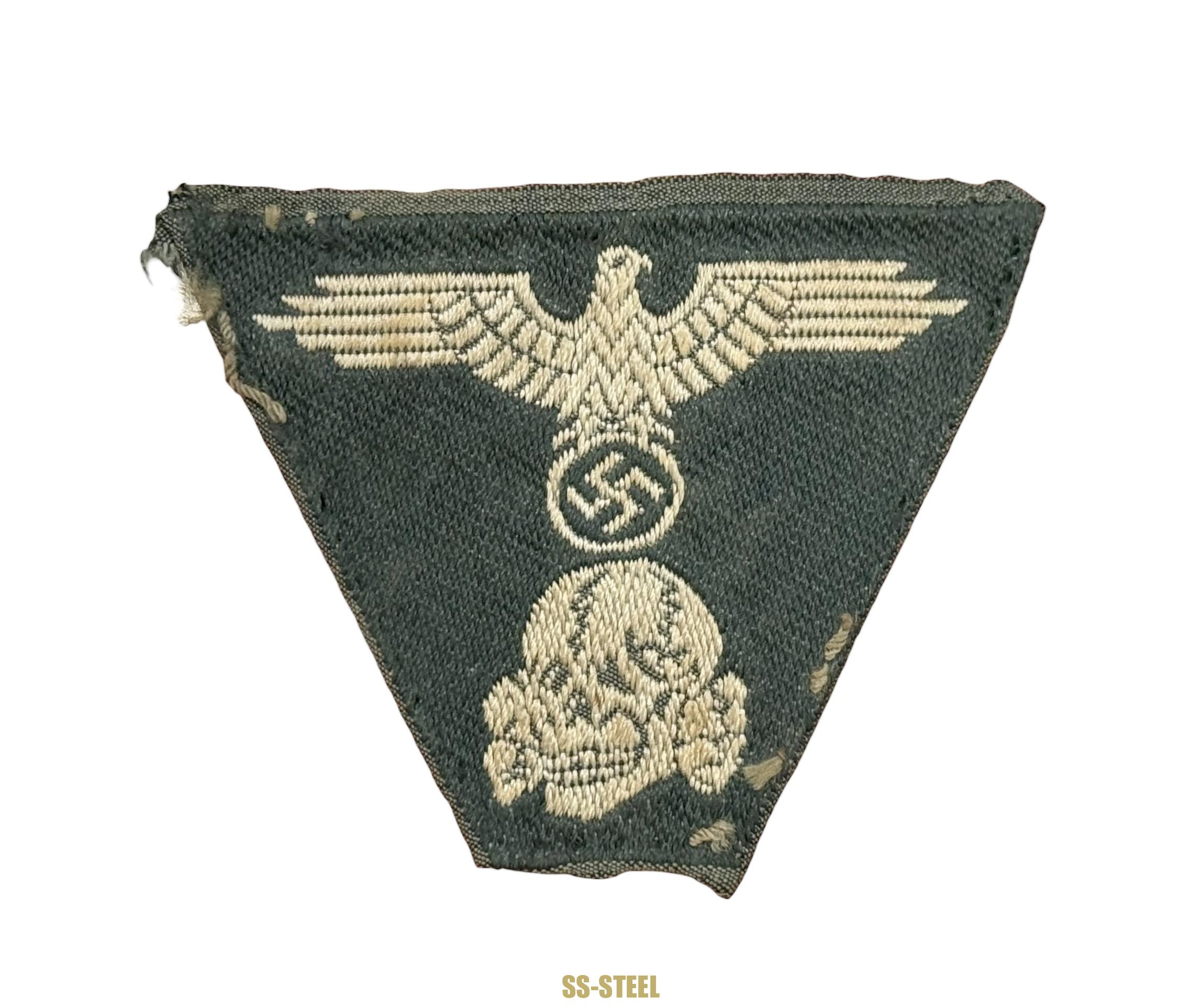 SS M43 Bevo Trapezoid Insignia--Cut Off - Image 2