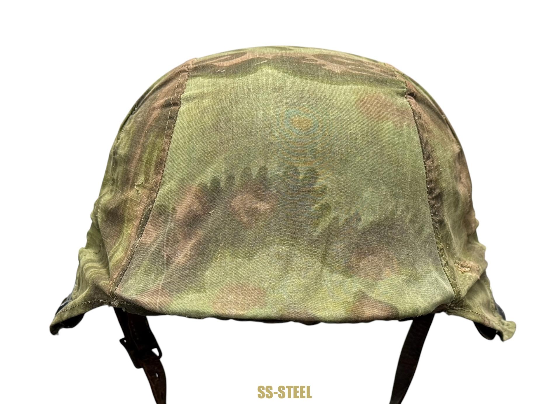 SS Palm Pattern Camo Cover and M-42 ND Helmet - Image 4