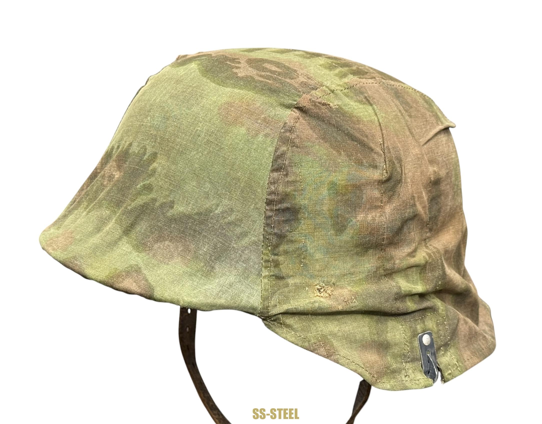 SS Palm Pattern Camo Cover and M-42 ND Helmet - Image 5