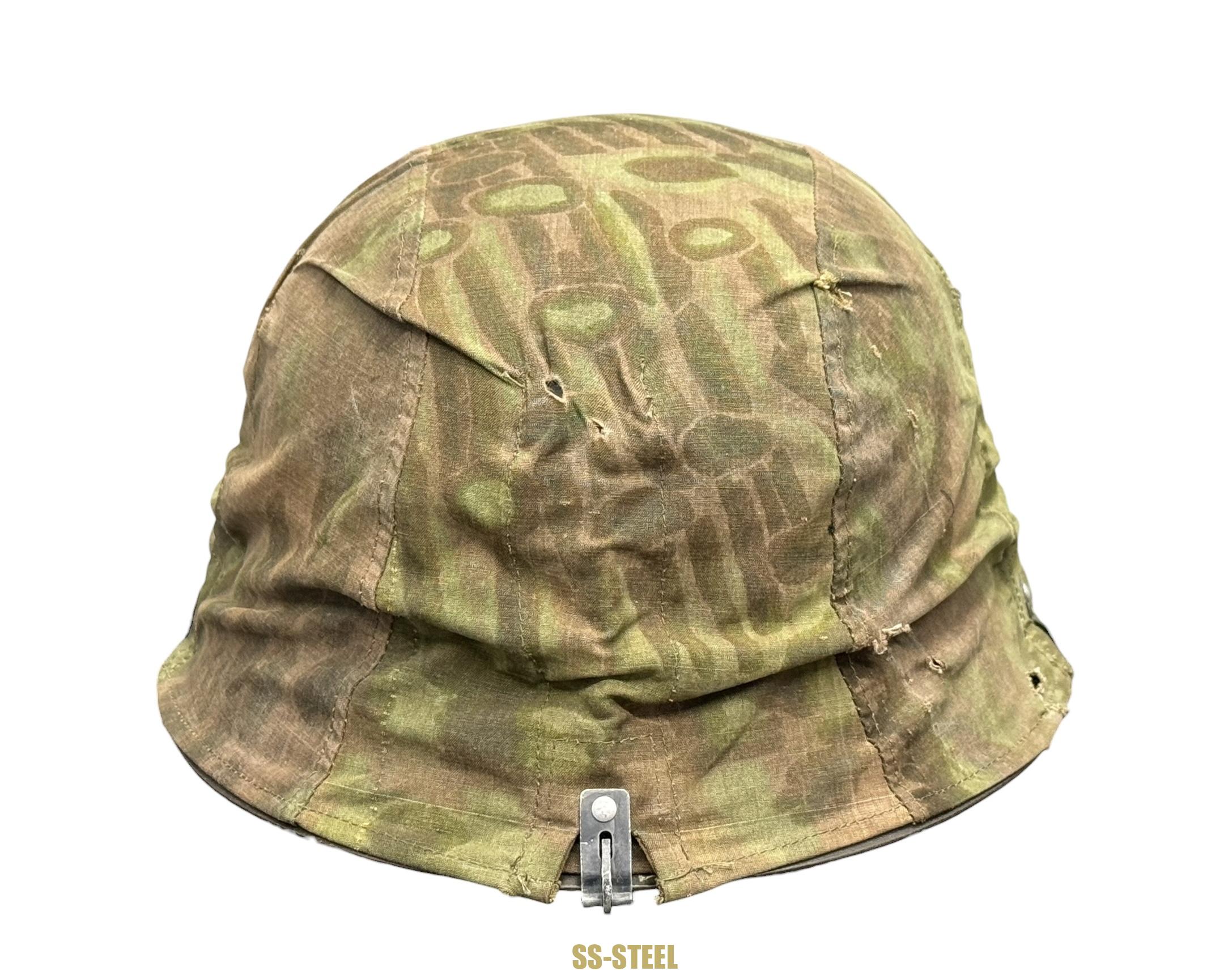 SS Palm Pattern Camo Cover and M-42 ND Helmet - Image 7