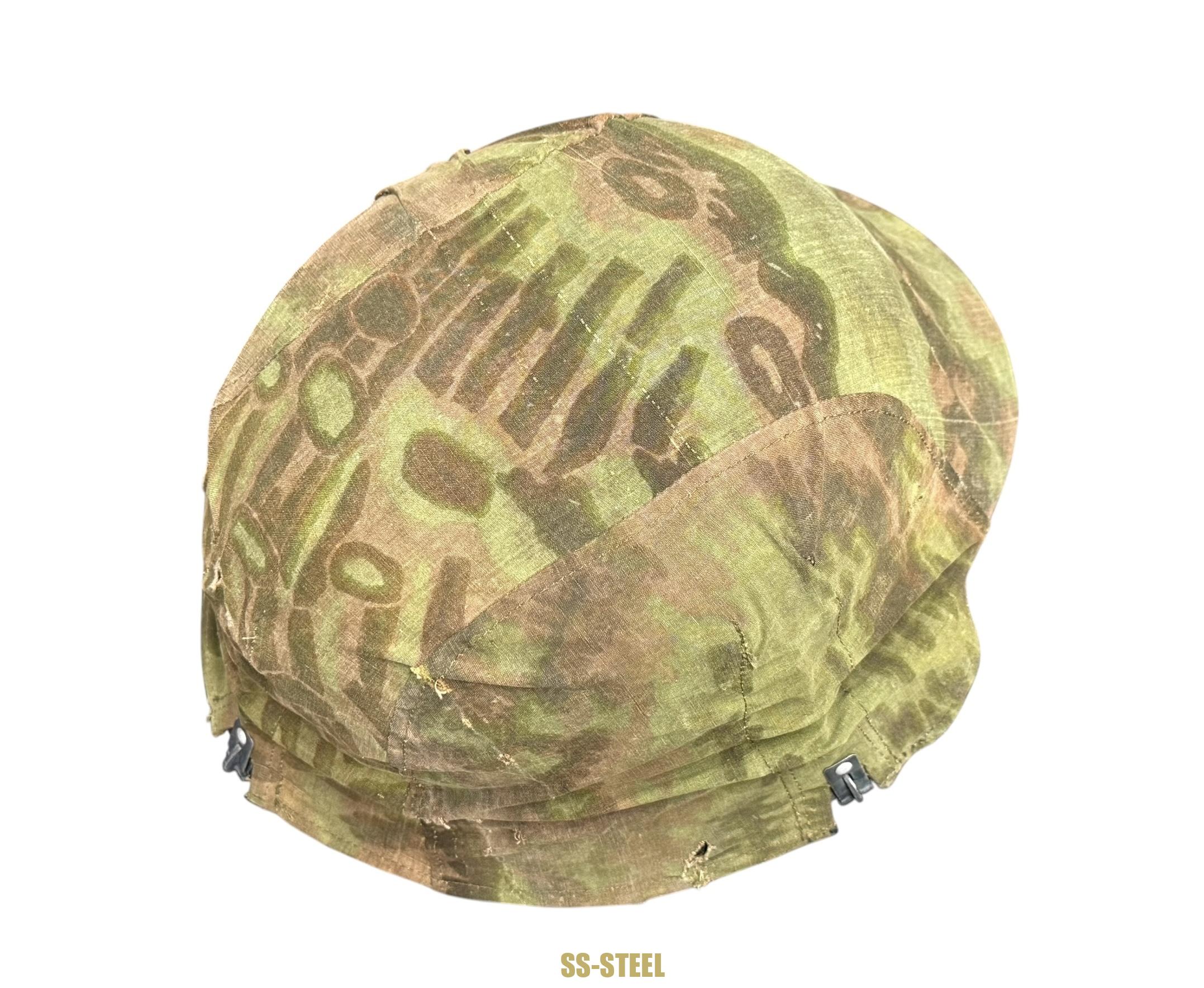 SS Palm Pattern Camo Cover and M-42 ND Helmet - Image 8