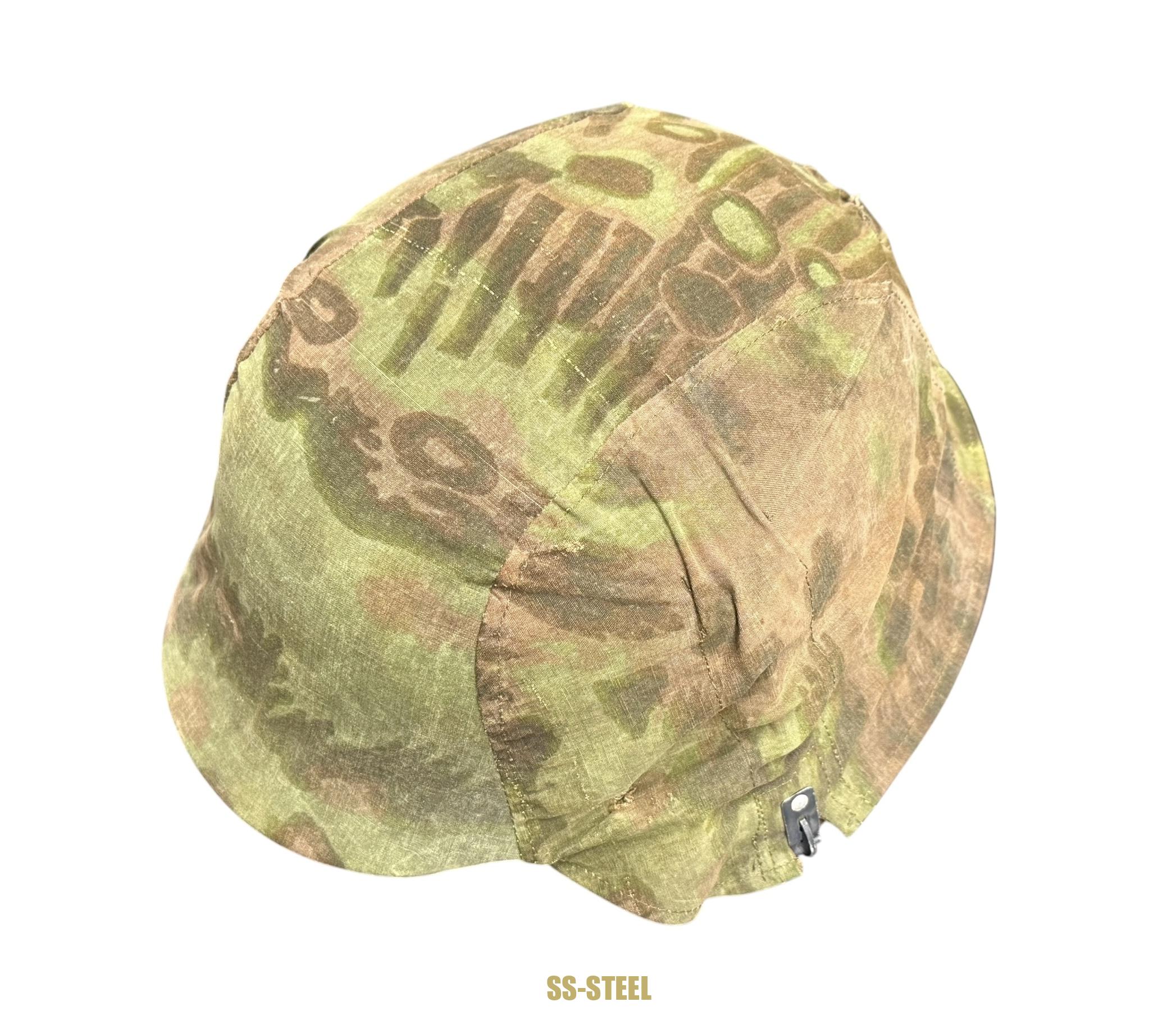 SS Palm Pattern Camo Cover and M-42 ND Helmet - Image 9