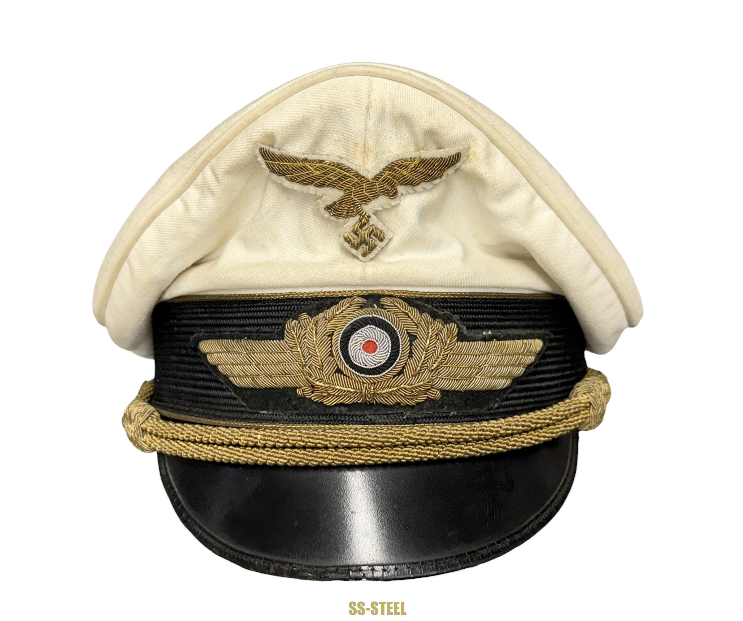 Luftwaffe General's White Top Visor Cap