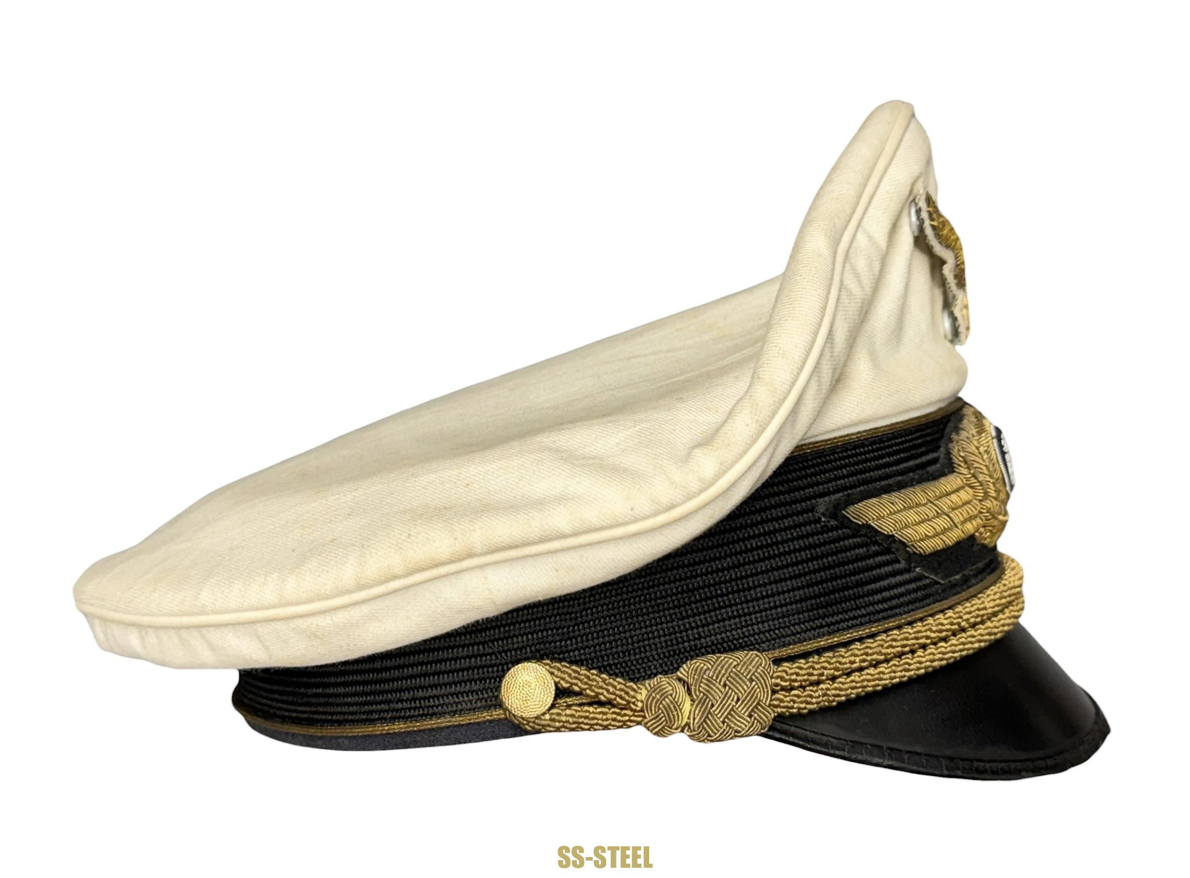 Luftwaffe General's White Top Visor Cap - Image 4