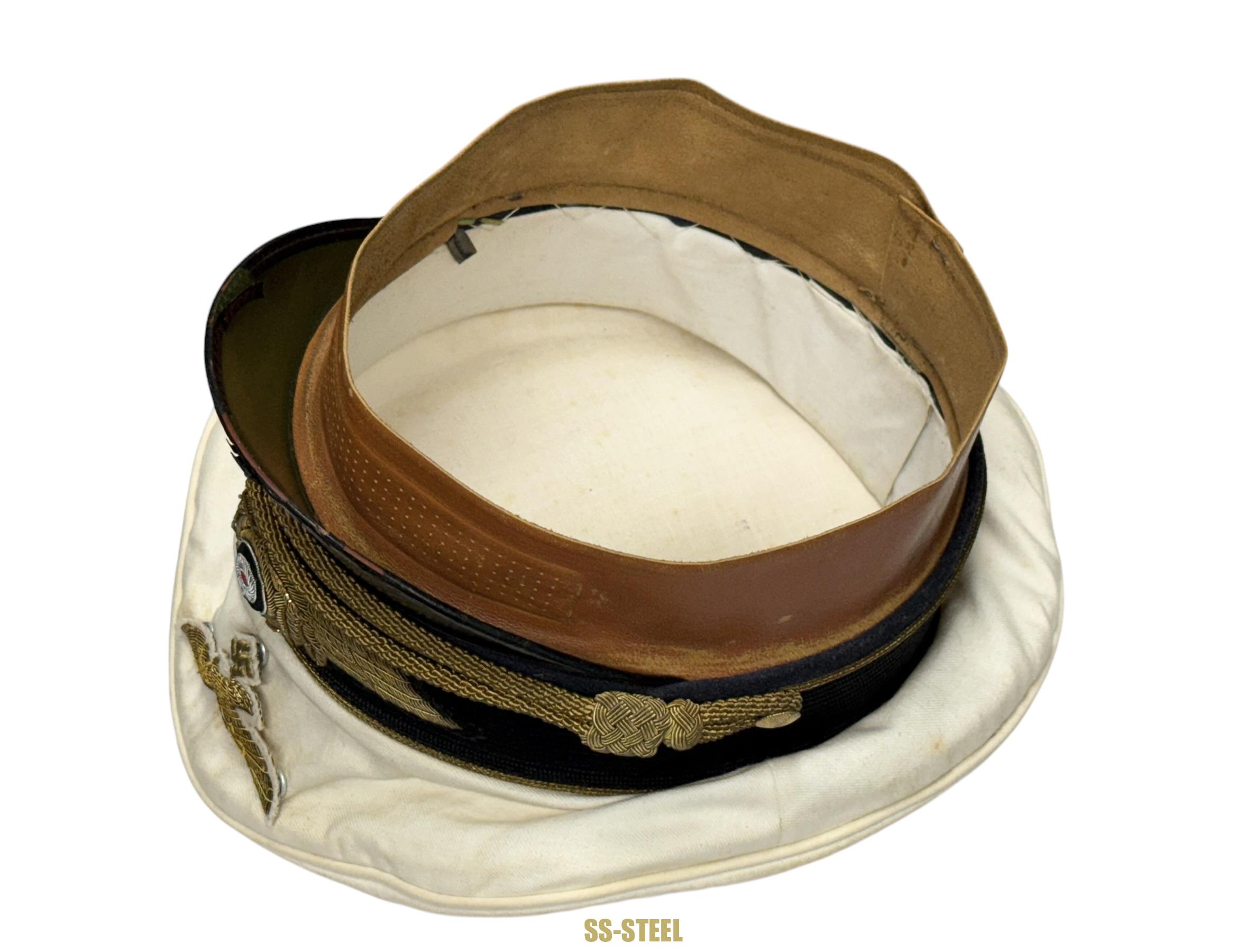Luftwaffe General's White Top Visor Cap - Image 17