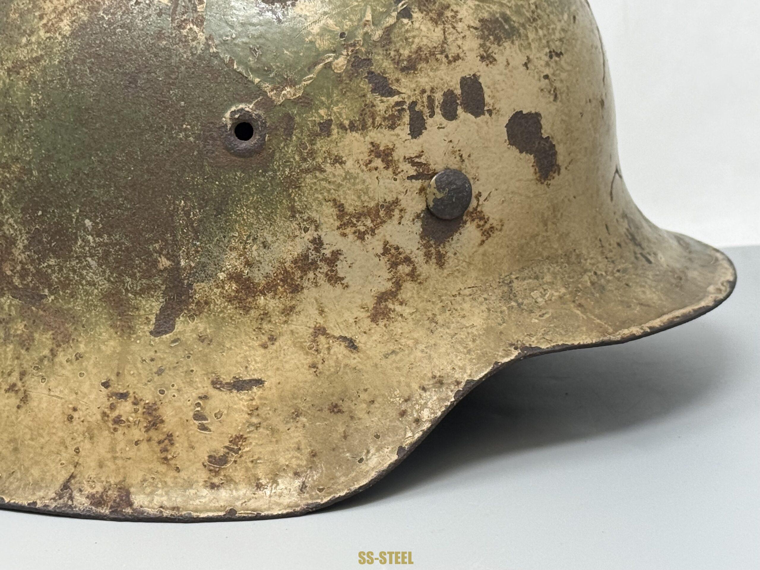 SS Single Decal M42 Camo Helmet - Image 3