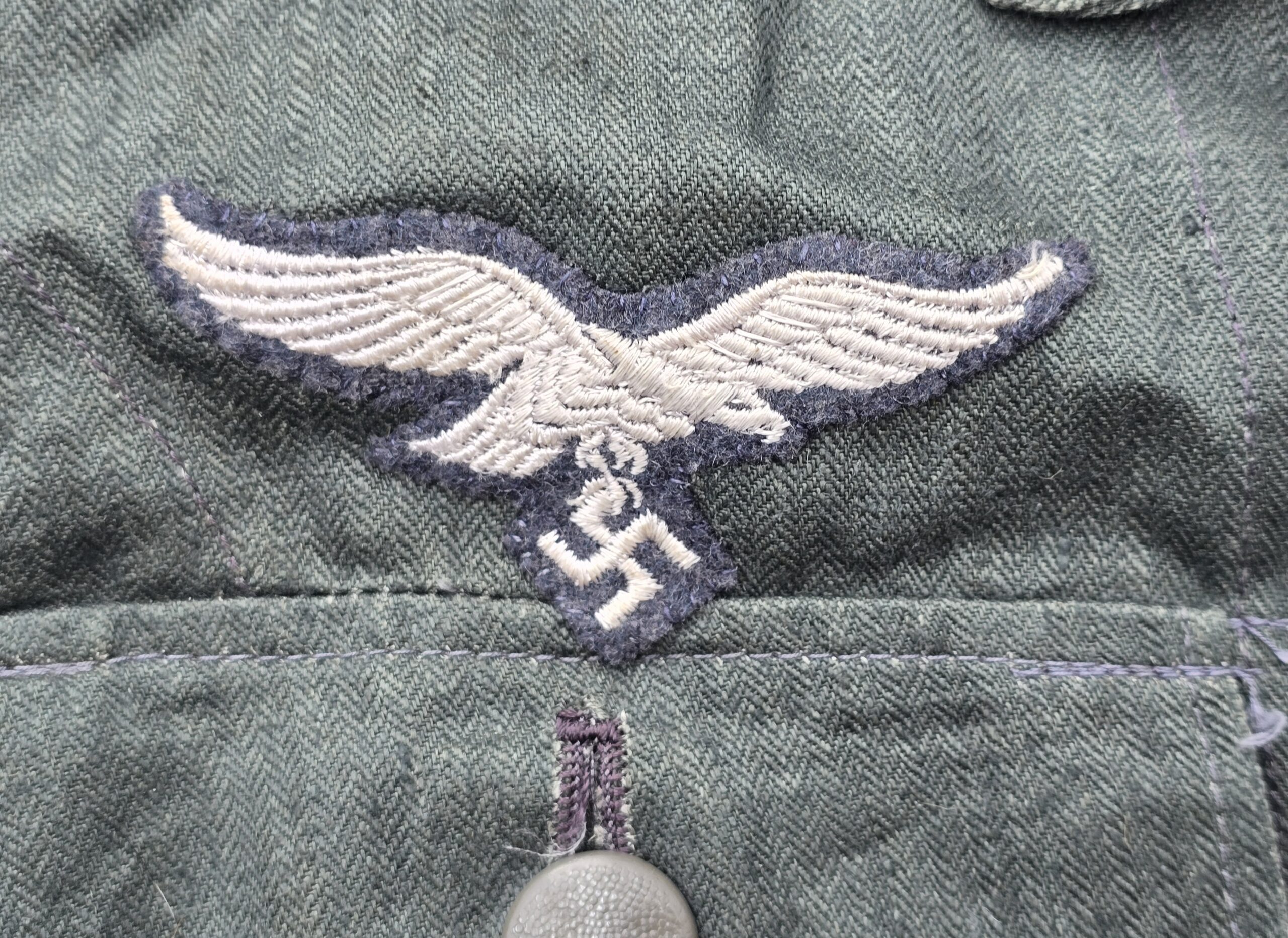 Mint Reed Green HBT Luftwaffe Tunic, FLAK - Image 10