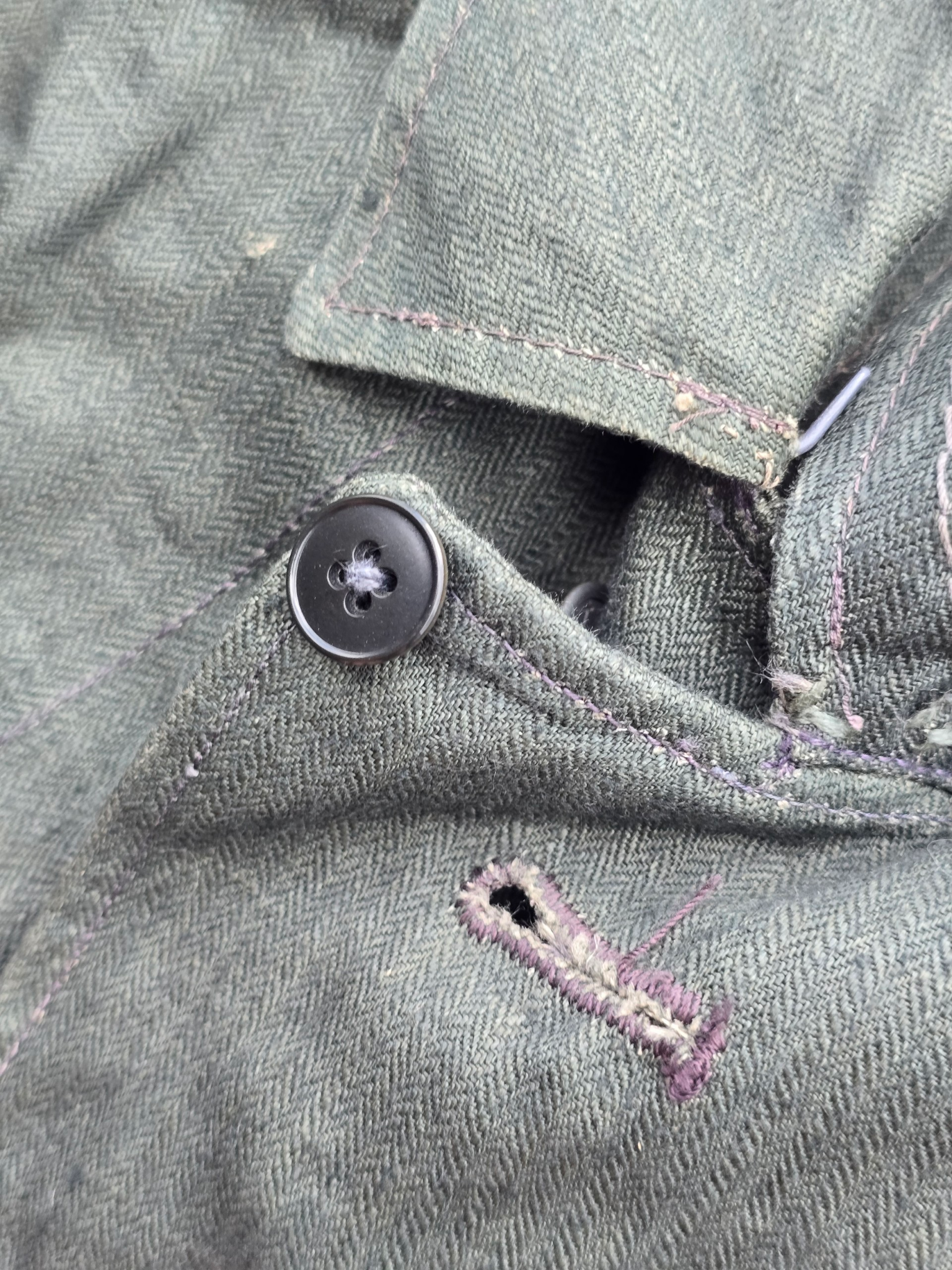 Mint Reed Green HBT Luftwaffe Tunic, FLAK - Image 8