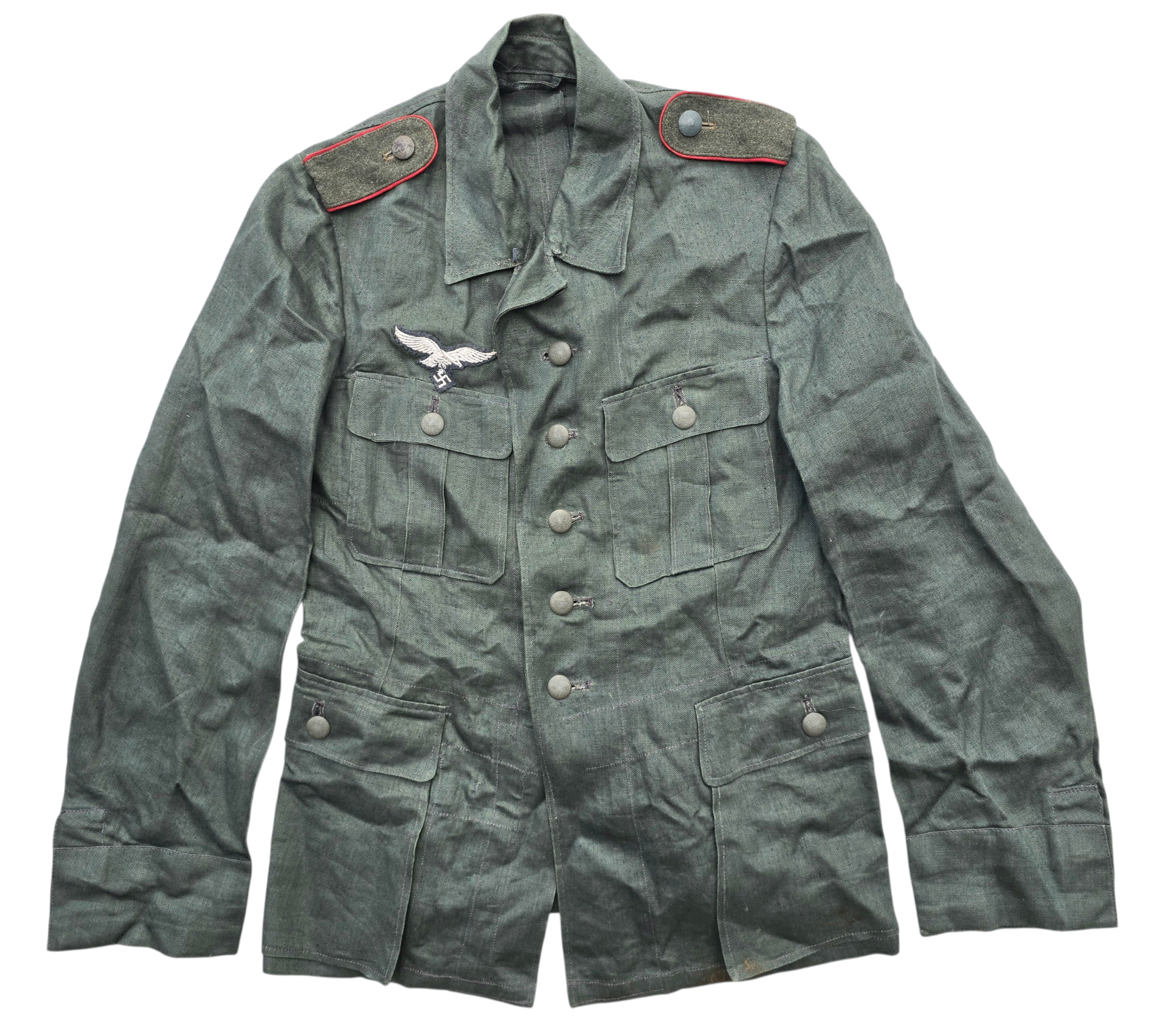 Mint Reed Green HBT Luftwaffe Tunic, FLAK